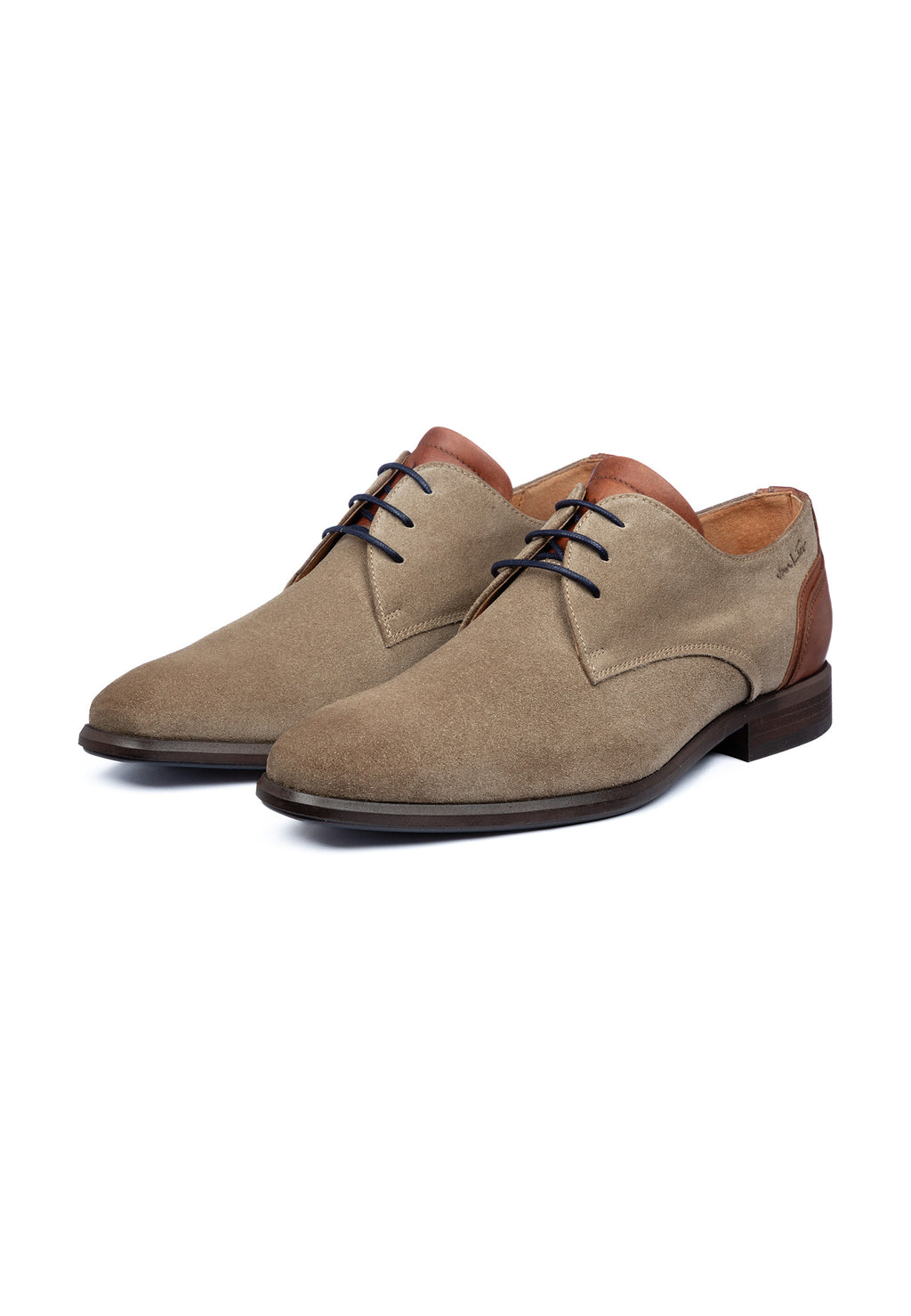 Taupe suède Erasmo veterschoen