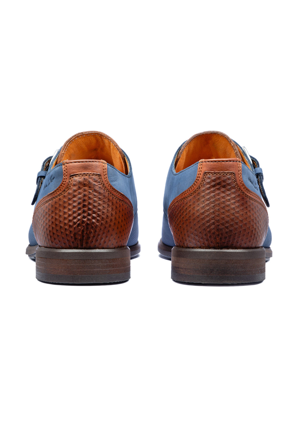 Blauw nubuck Erasmo gespschoen