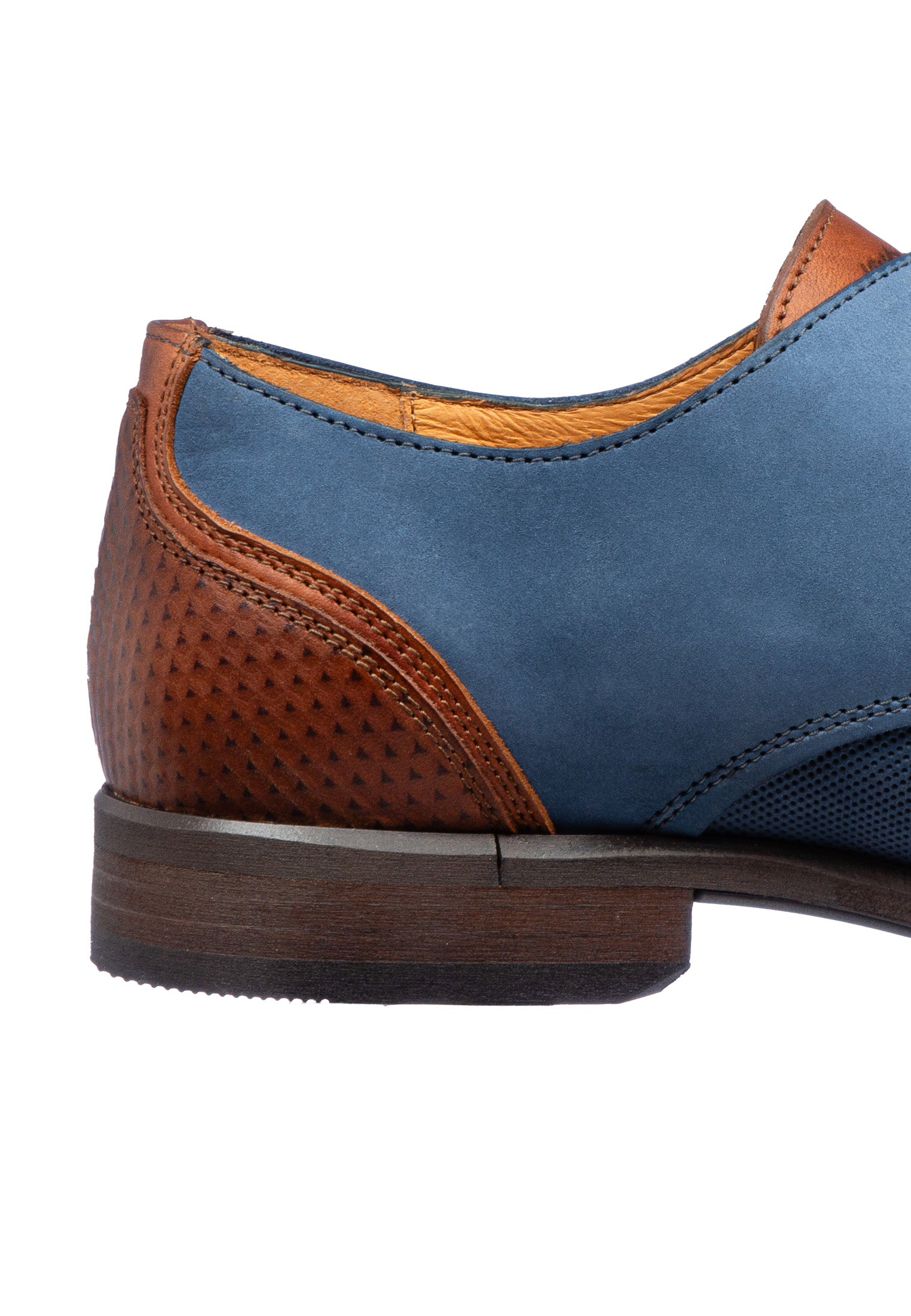 Blauw nubuck Erasmo gespschoen