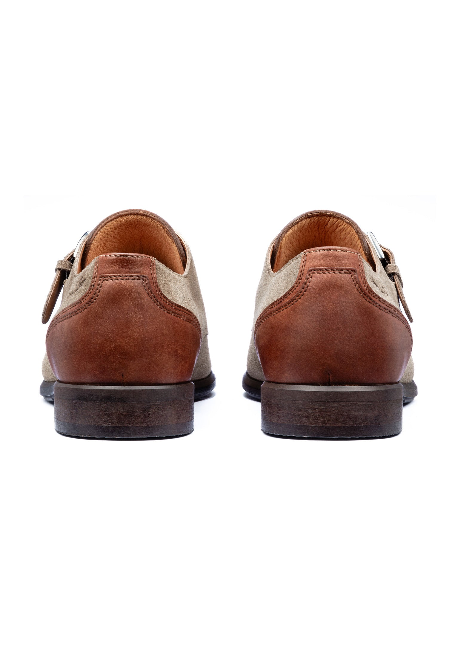 Taupe suède Erasmo gespschoen