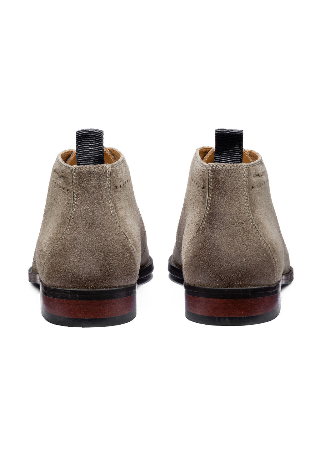Taupe suede Bregenz mid-top lace-up shoe