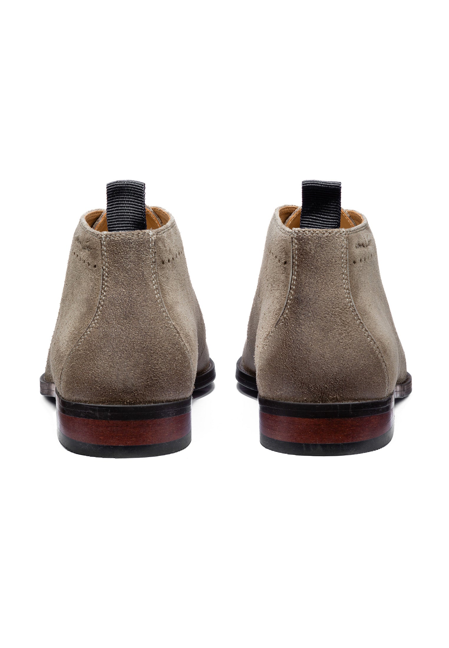 Taupe suede Bregenz mid-top lace-up shoe