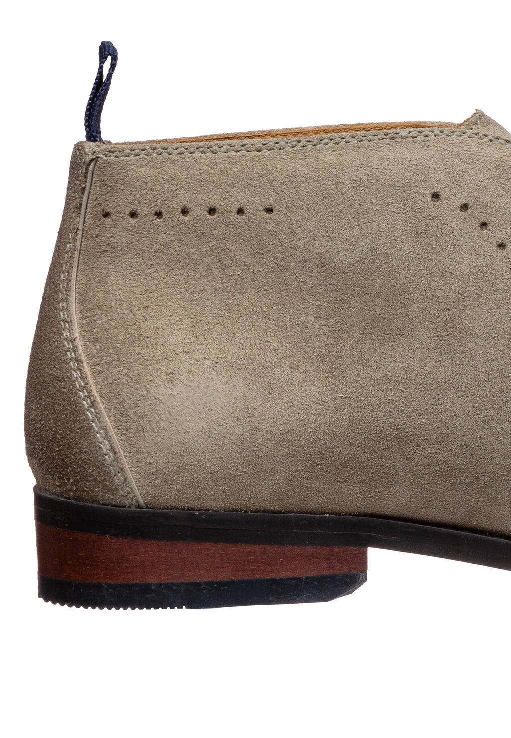 Taupe suede Bregenz mid-top lace-up shoe