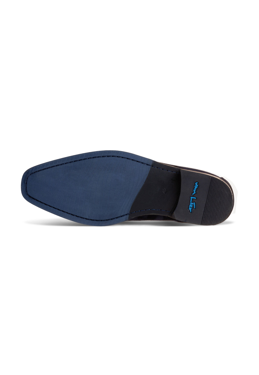 Navy suede Bregenz mid-top lace-up shoe