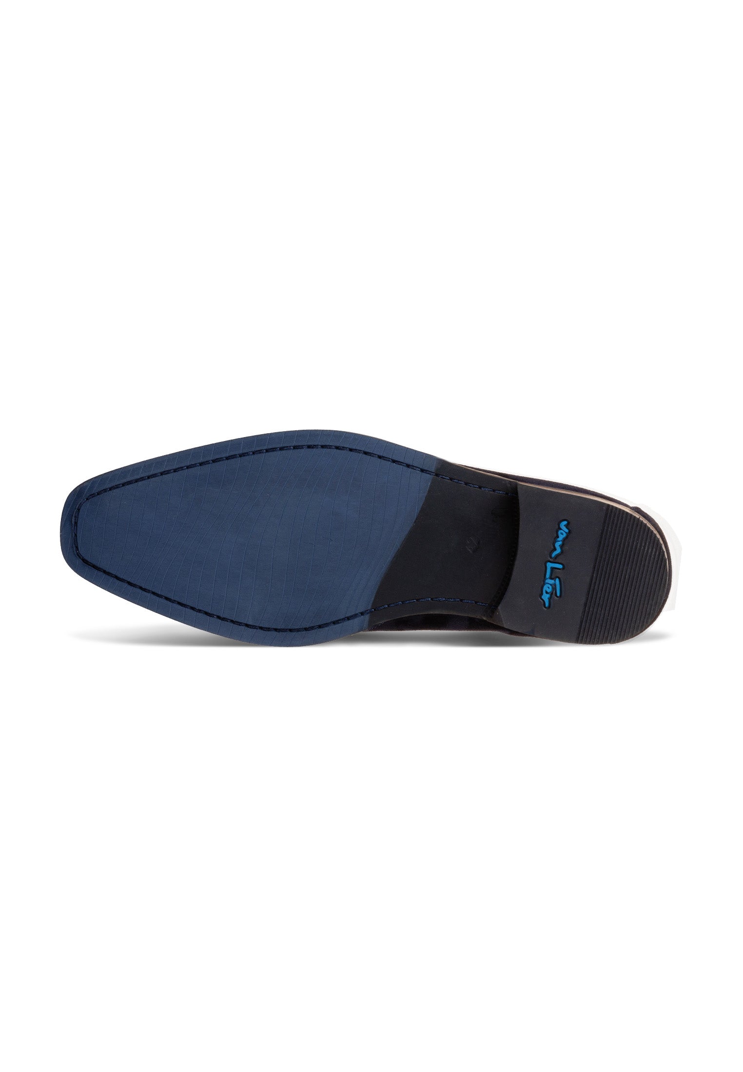 Navy suede Bregenz mid-top lace-up shoe