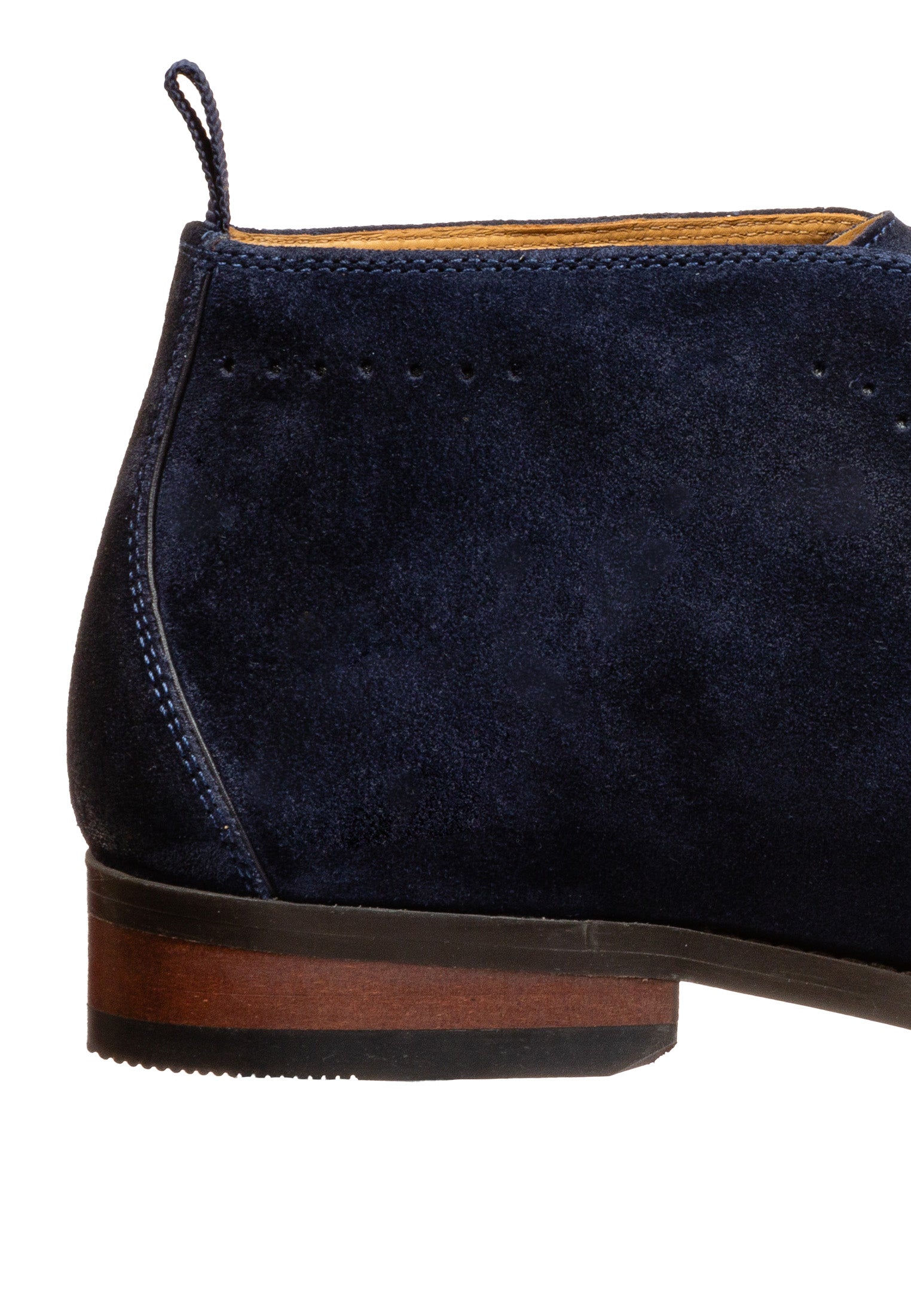 Navy suede Bregenz mid-top lace-up shoe