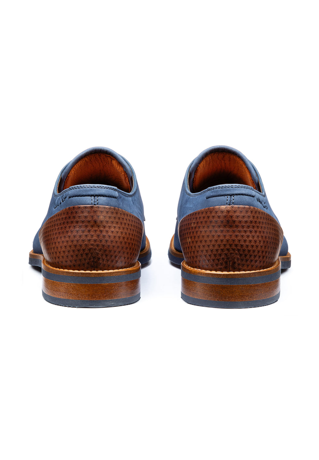 Blauw nubuck Sabinus veterschoen