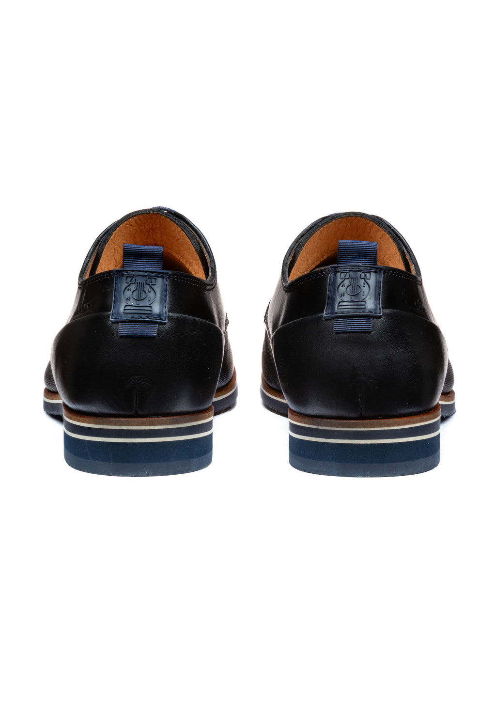 Zwart gladleren Sabinus veterschoen