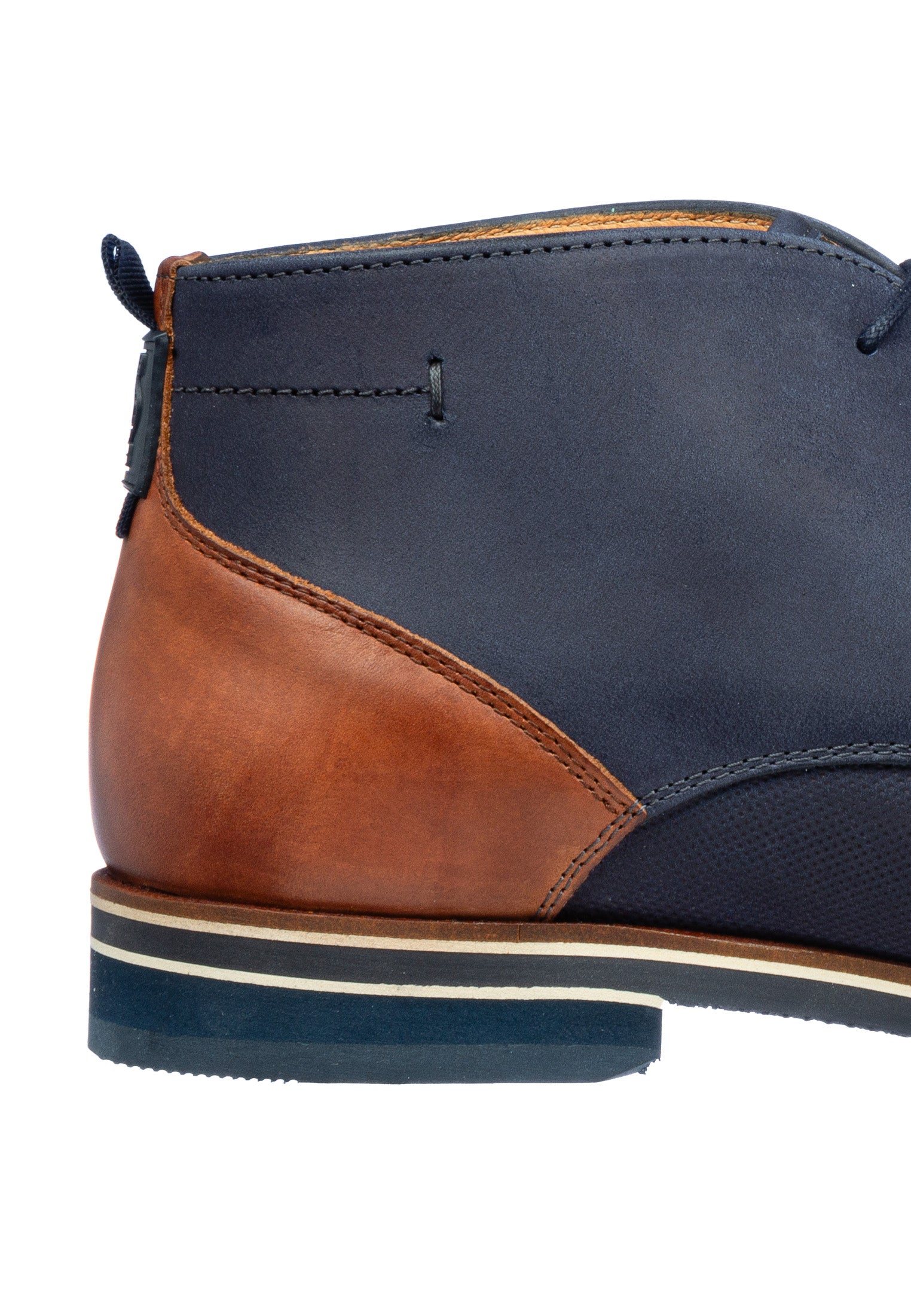Navy nubuck Sabinus halfhoge veterschoen