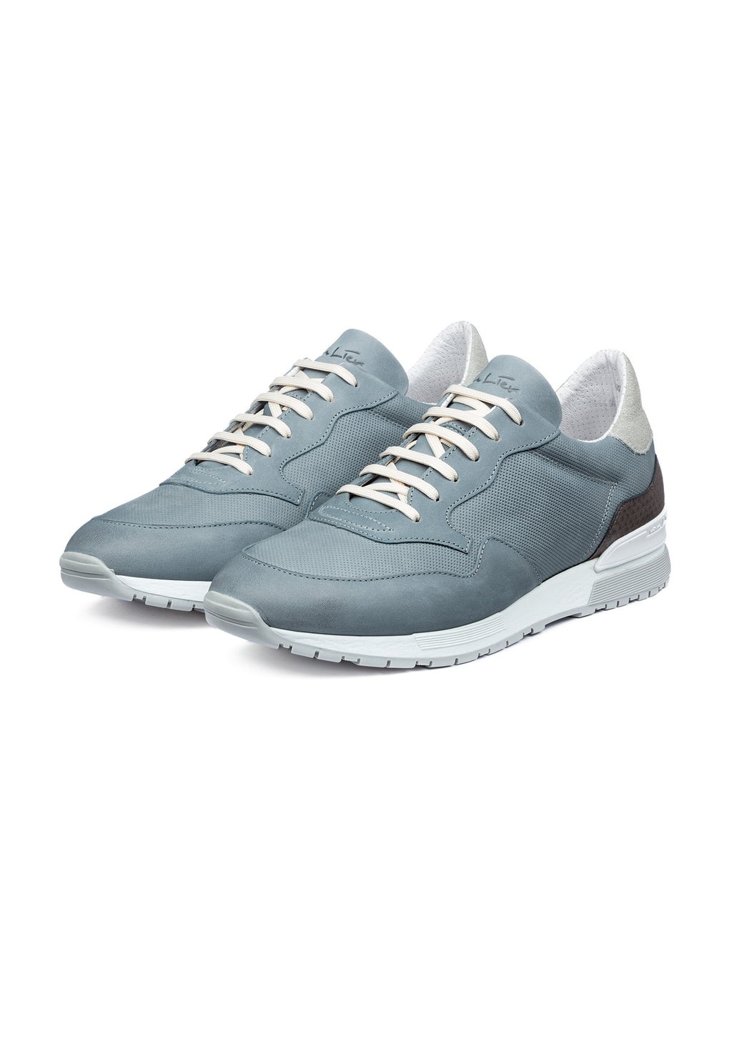 Grijs blauw nubuck Chavar sneaker