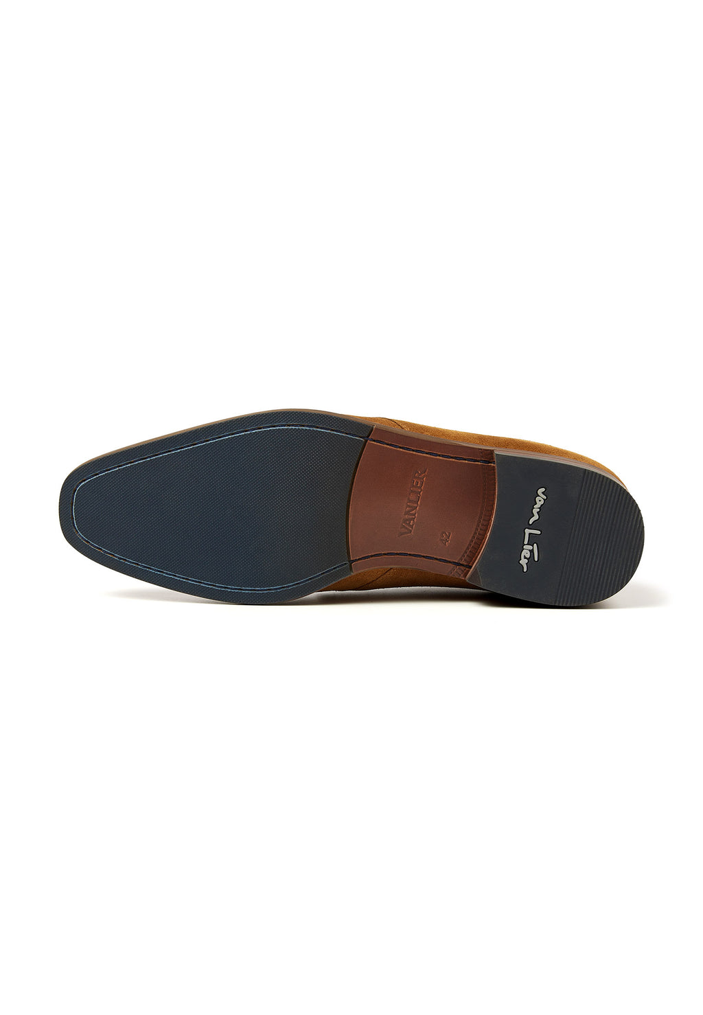 Cognac suede Egeus mid-top lace-up shoe