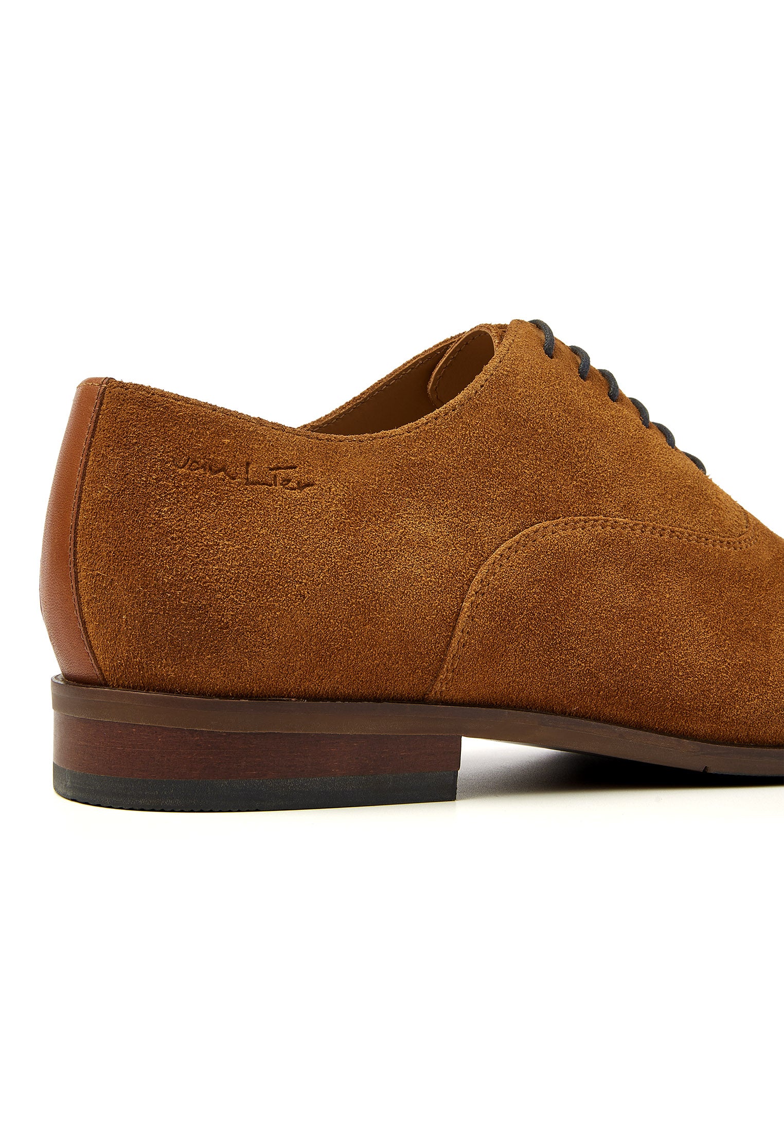 Cognac suède Egeus veterschoen