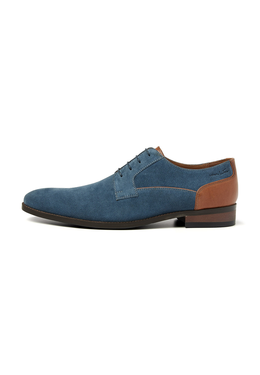Blauw suède Vienna veterschoen