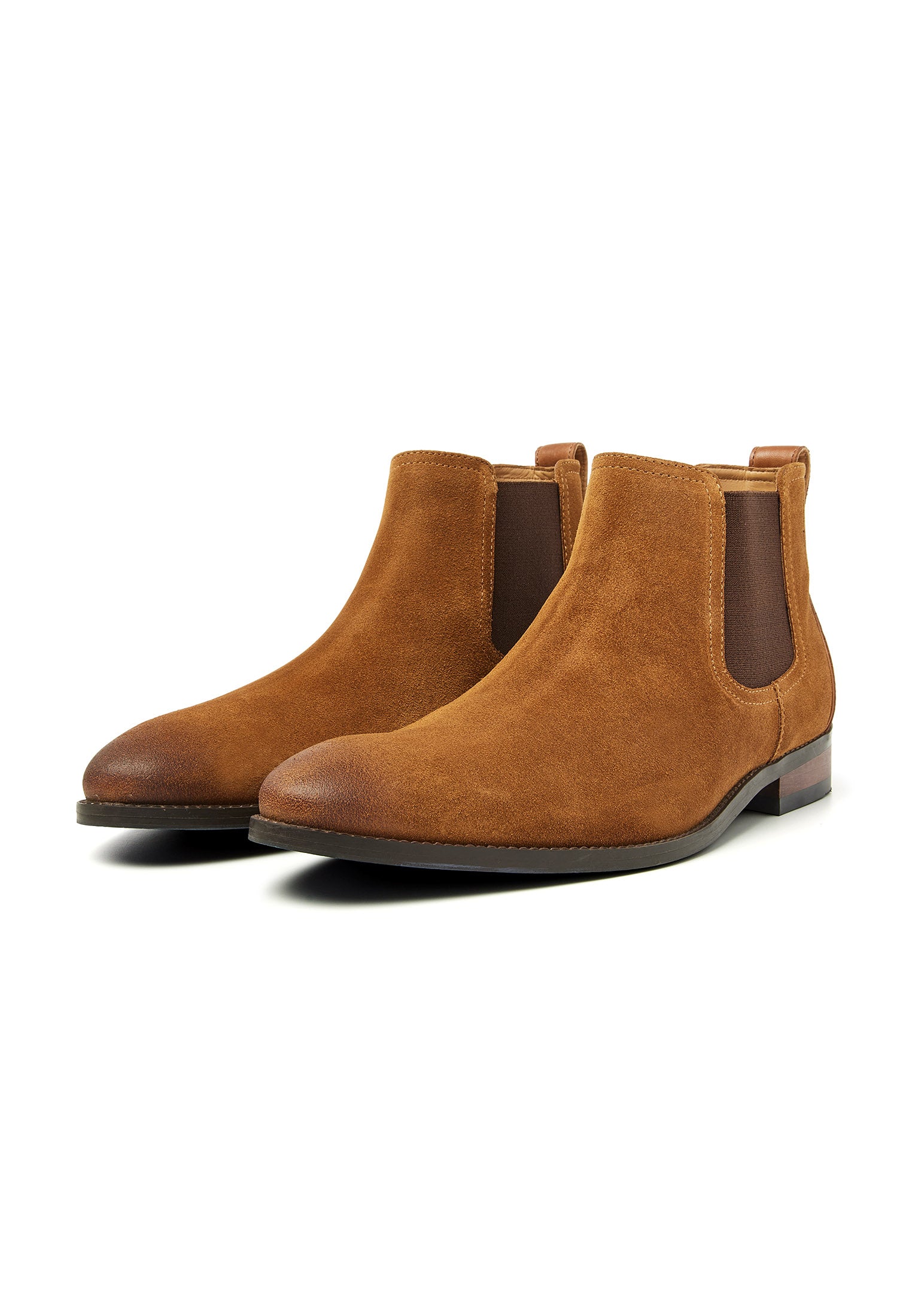 Cognac suède Vienna chelsea boot