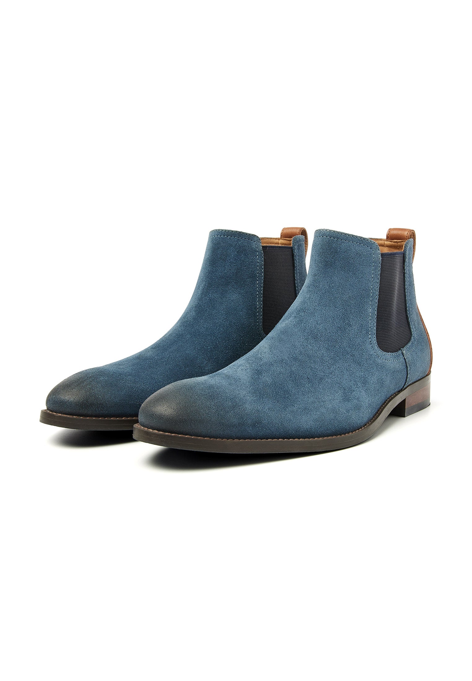 Blauw suède Vienna chelsea boot