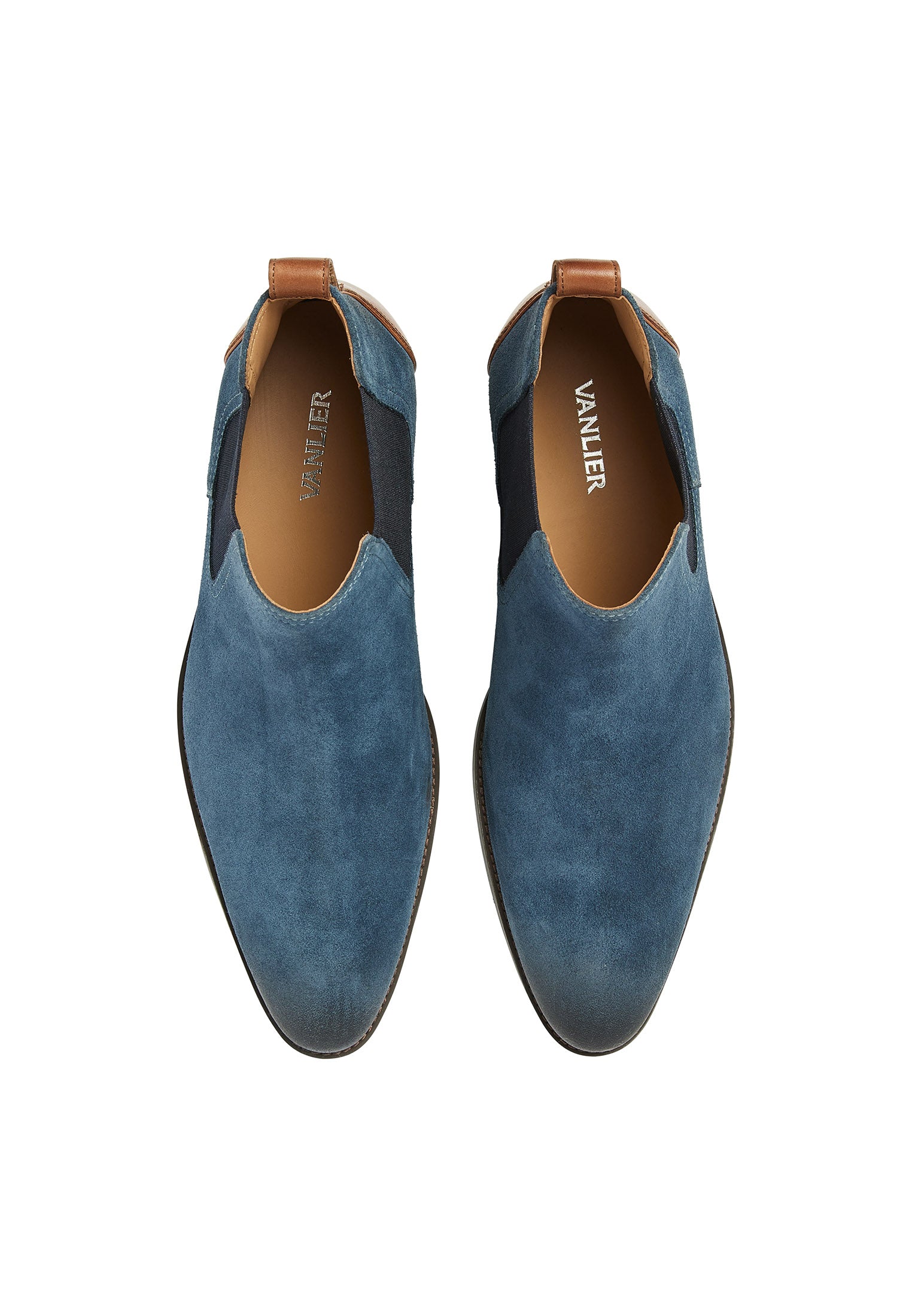 Blauw suède Vienna chelsea boot