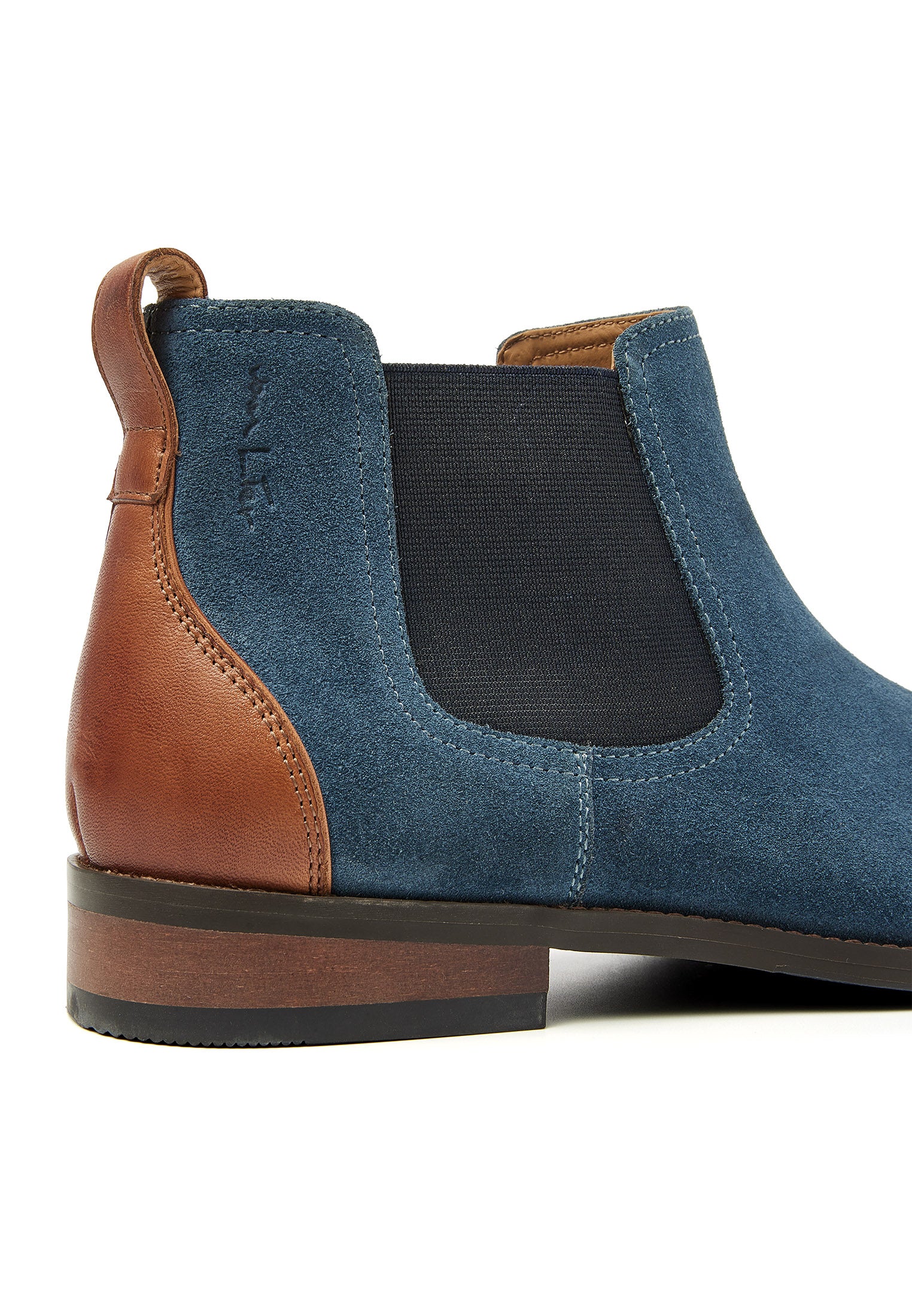 Blauw suède Vienna chelsea boot