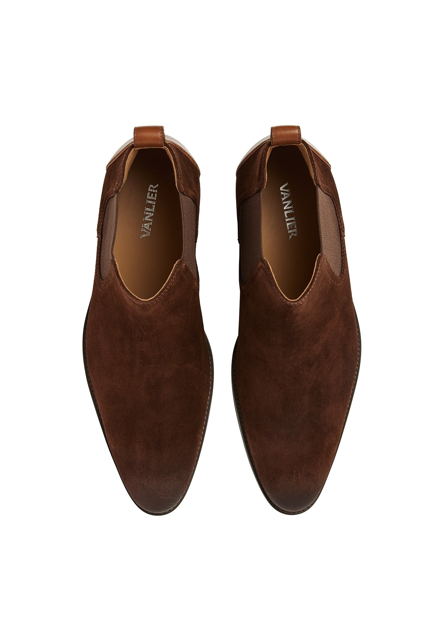 Testa di moro bruin suède Vienna chelsea boot