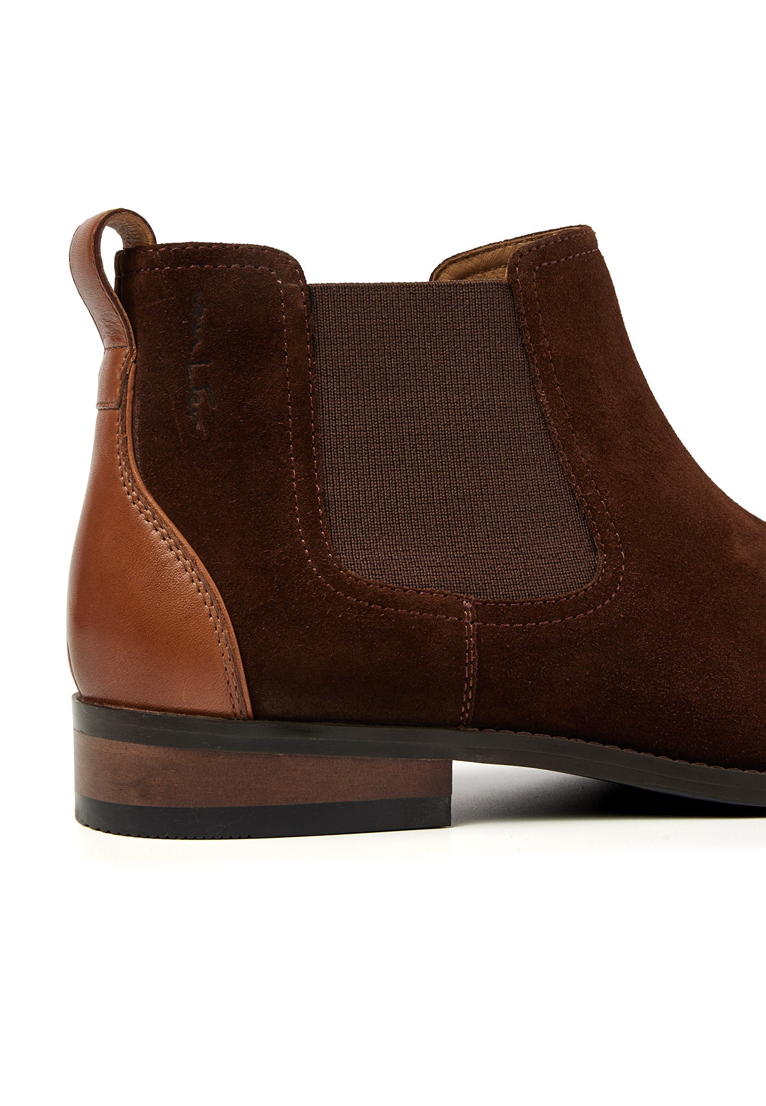Testa di moro bruin suède Vienna chelsea boot