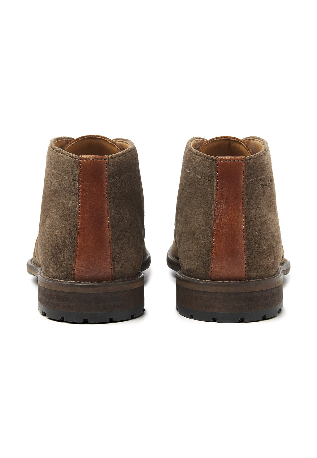 Taupe suède Montana halfhoge veterschoen