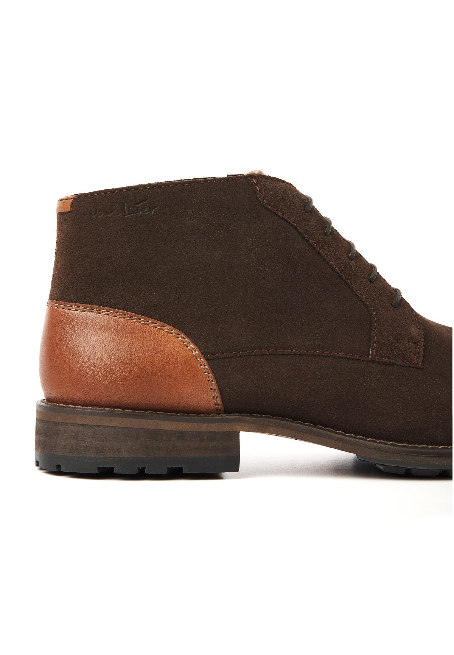 Testa di moro bruin suède Montana halfhoge veterschoen