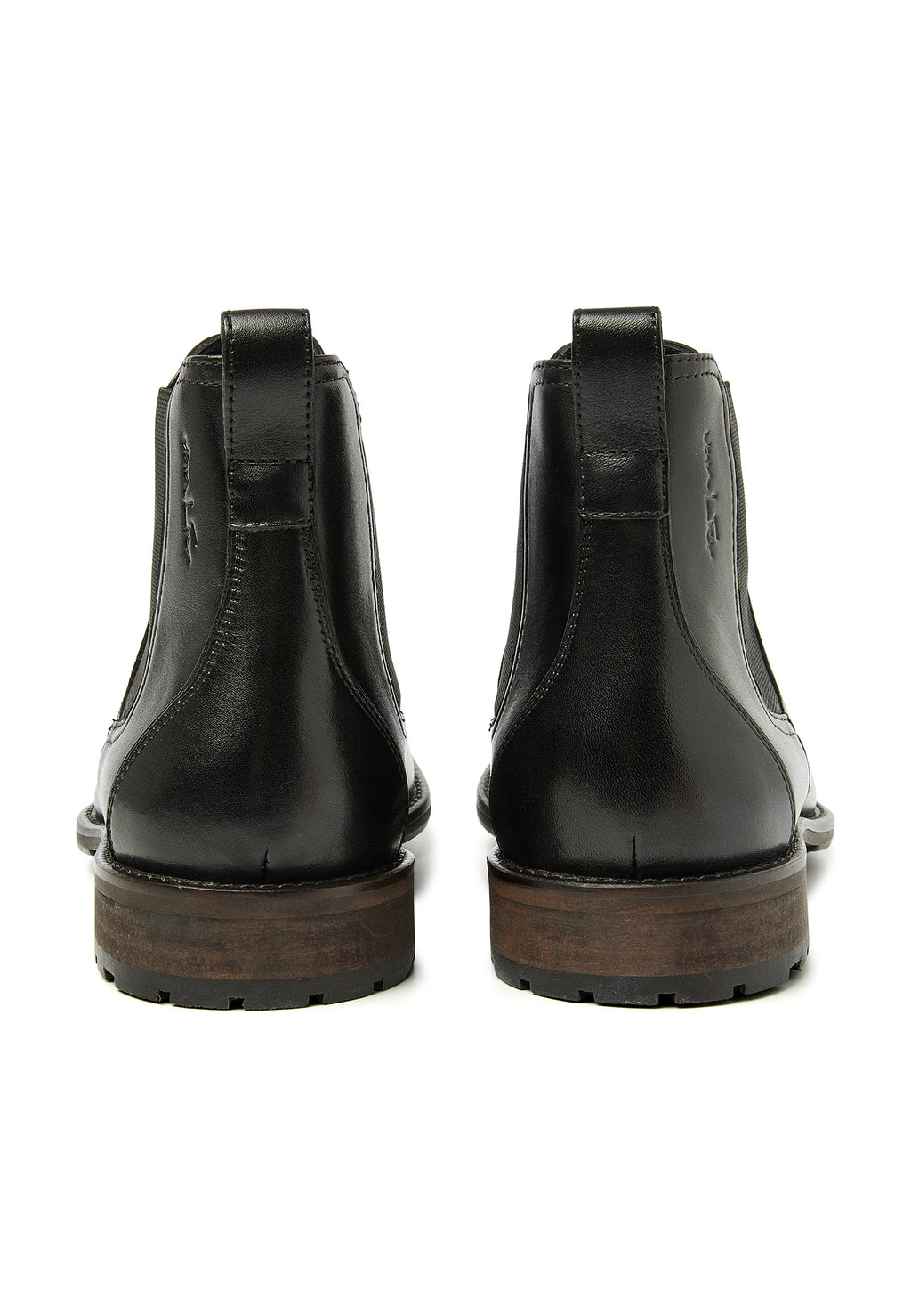 Zwart gladleren Montana chelsea boot