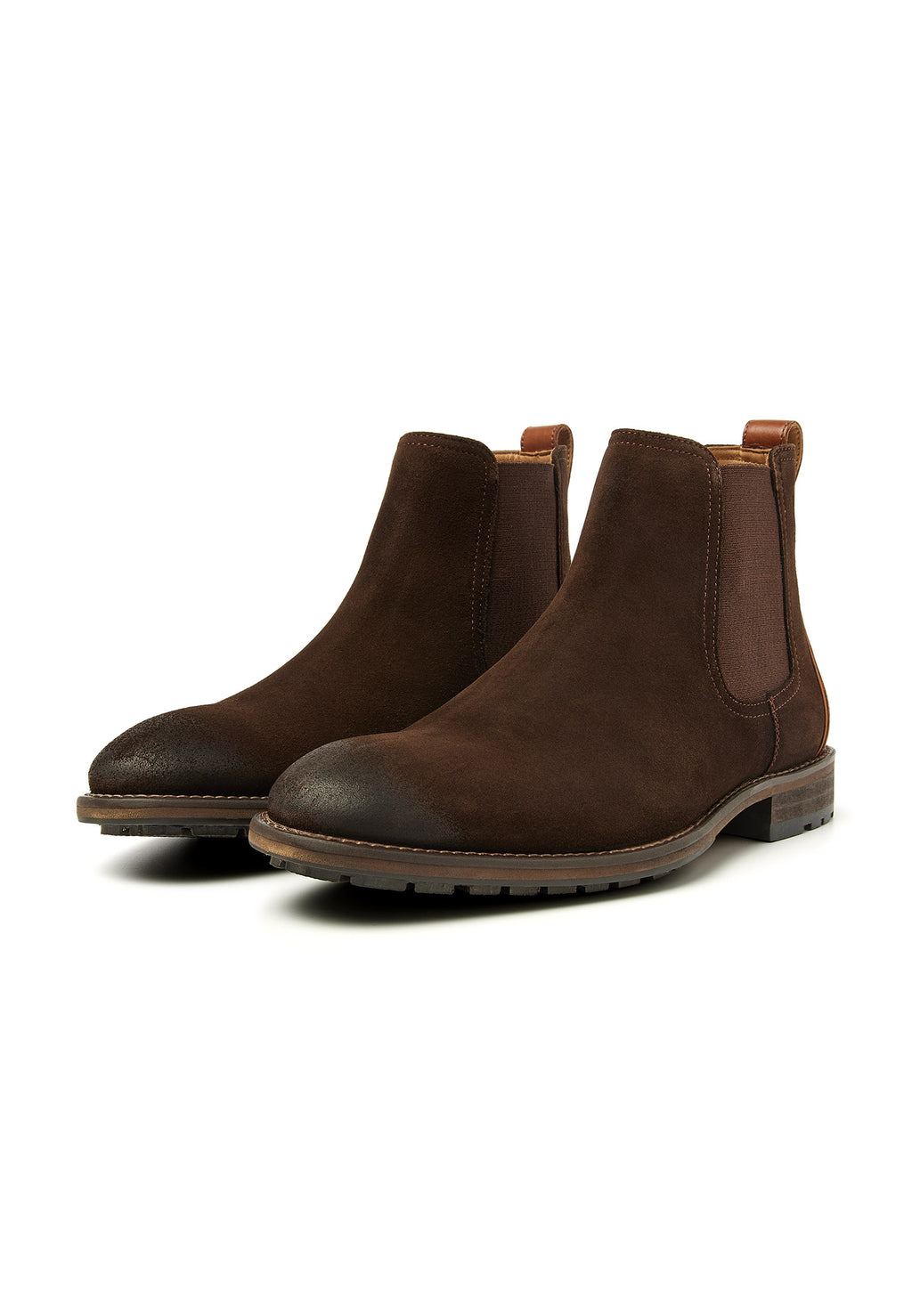 Testa di moro bruin suède Montana chelsea boot