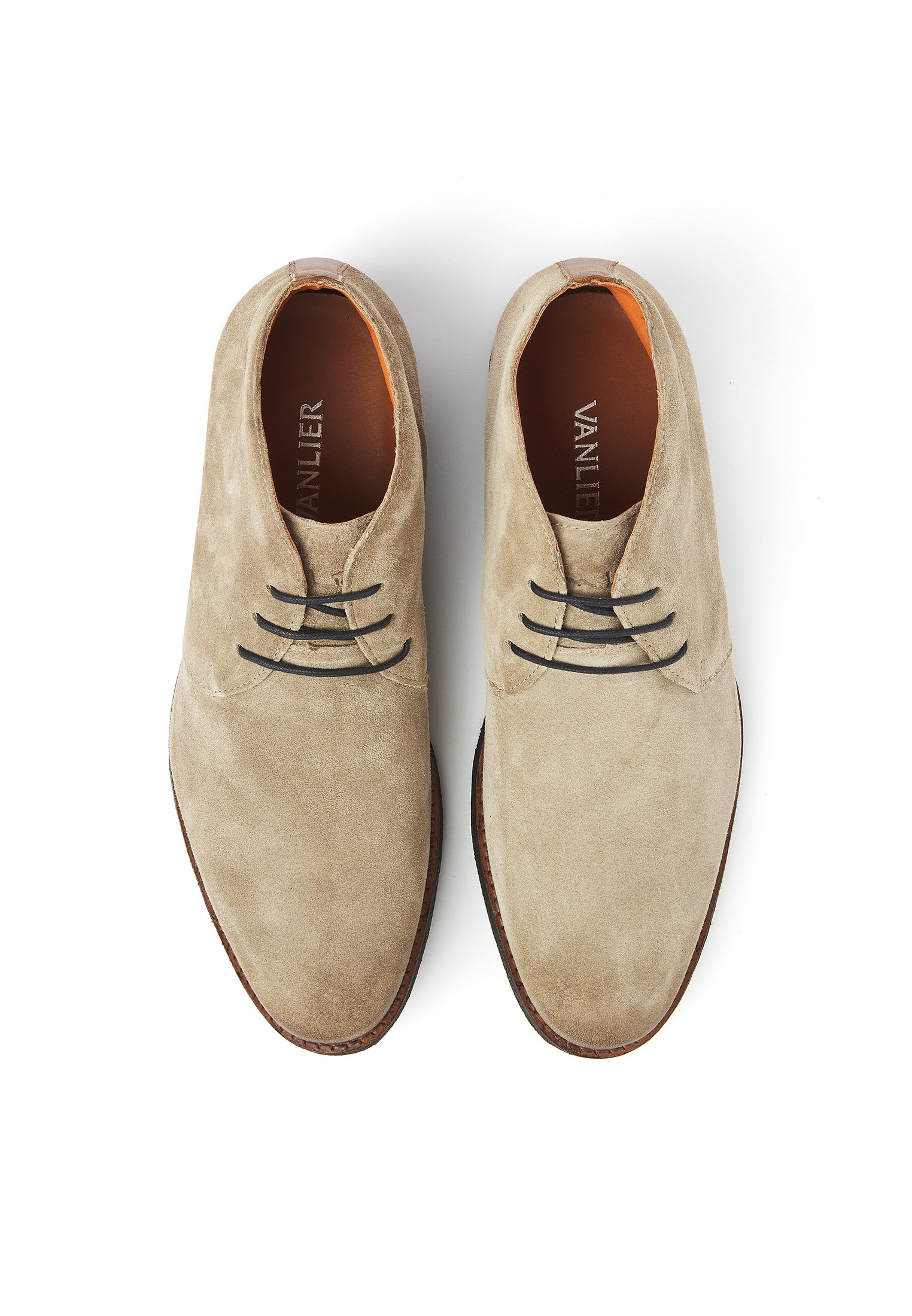 Taupe suède Chukka halfhoge veterschoen
