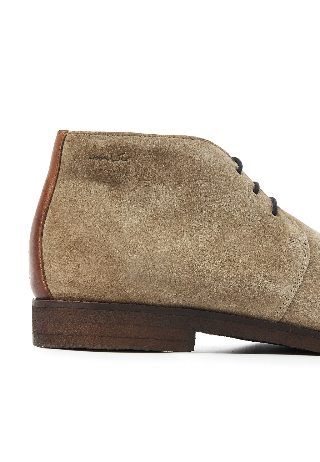 Taupe suède Chukka halfhoge veterschoen