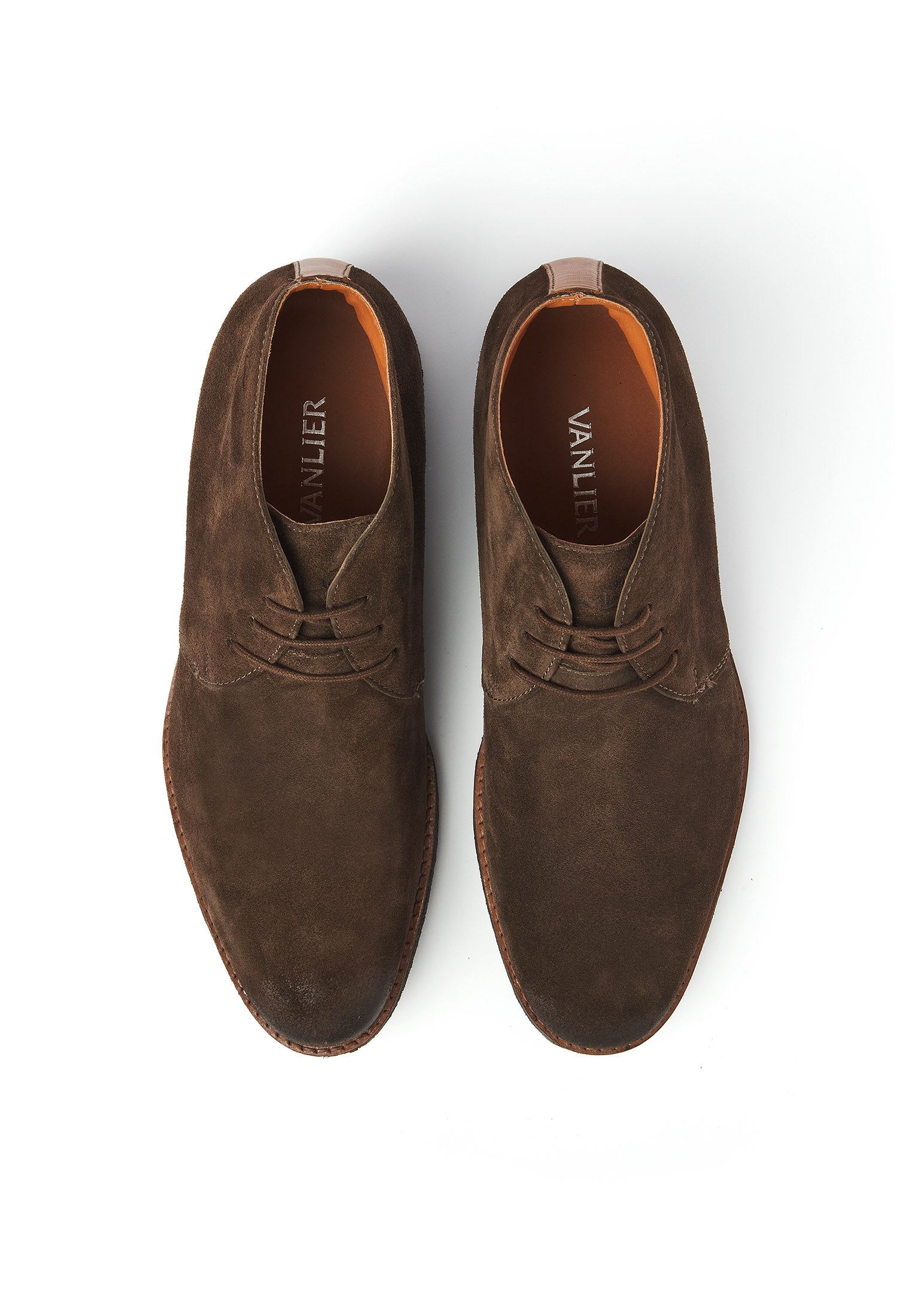 Bruin suède Chukka halfhoge veterschoen