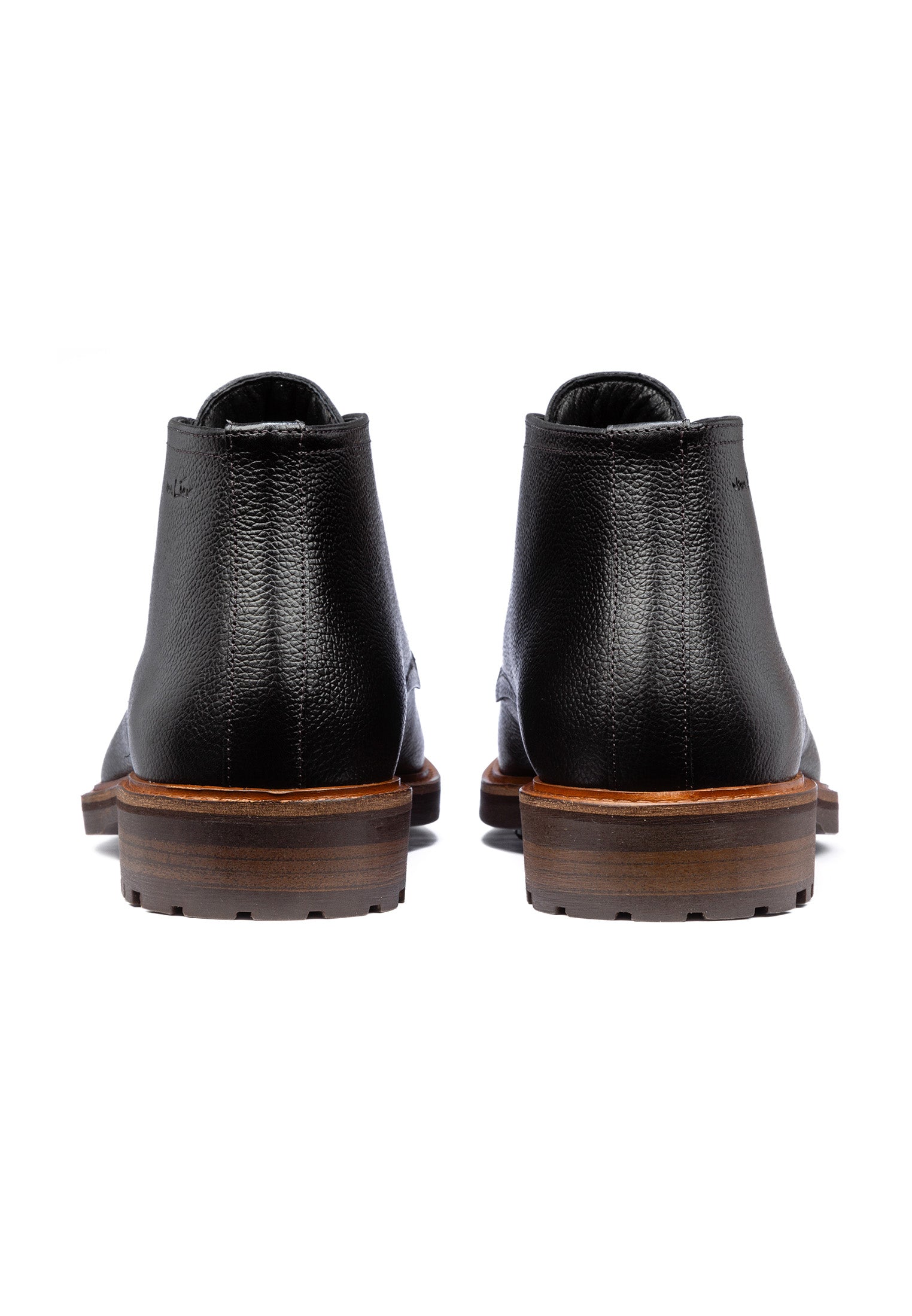 Zwart gladleren Rigi halfhoge veterschoen