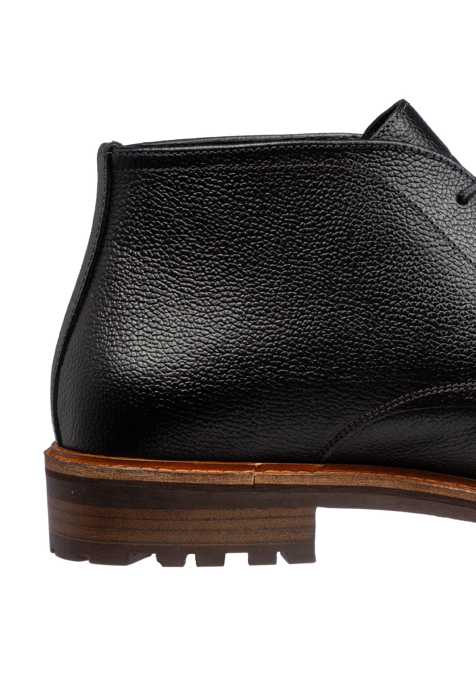 Zwart gladleren Rigi halfhoge veterschoen