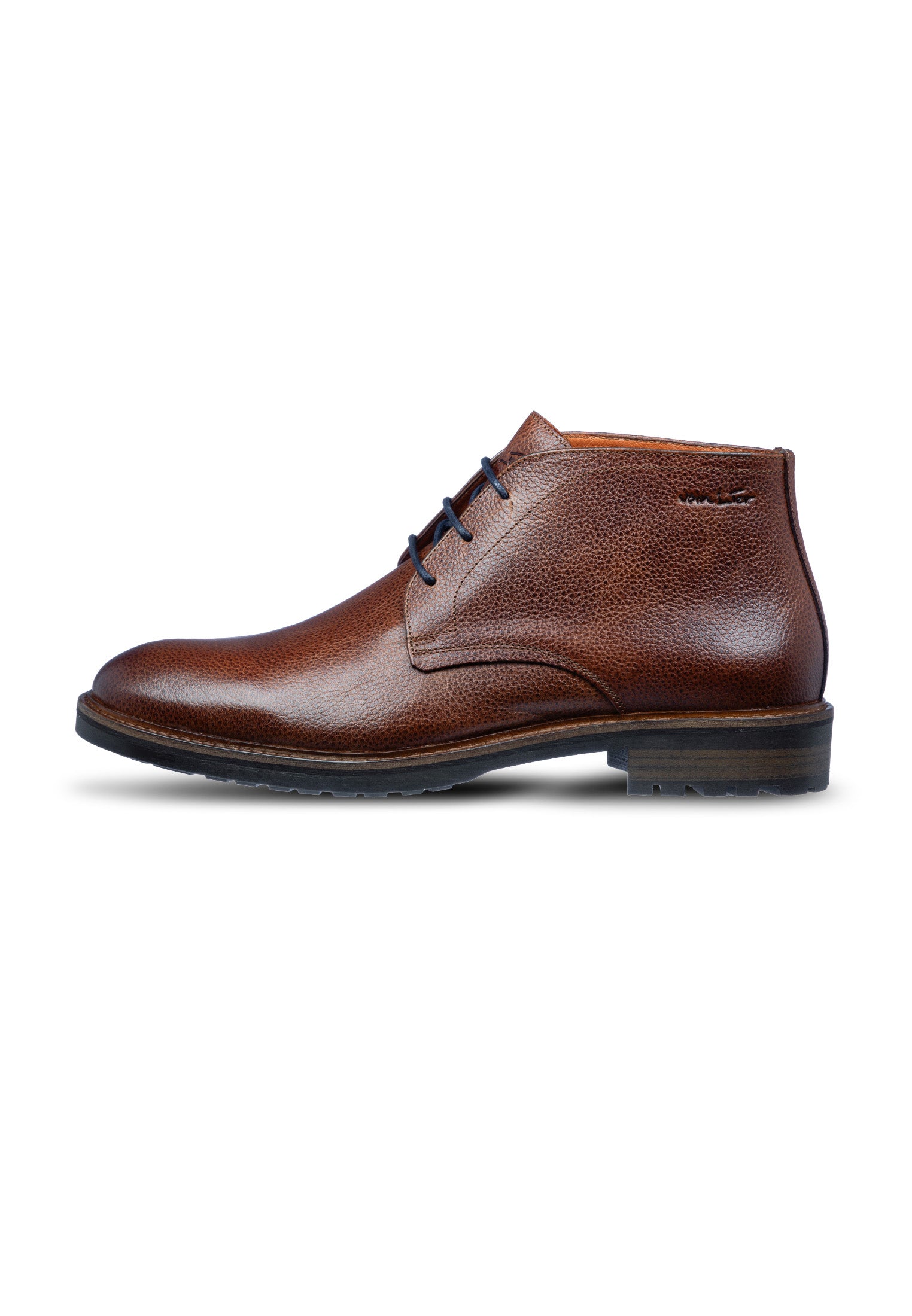 Licht cognac gladleren Rigi halfhoge veterschoen