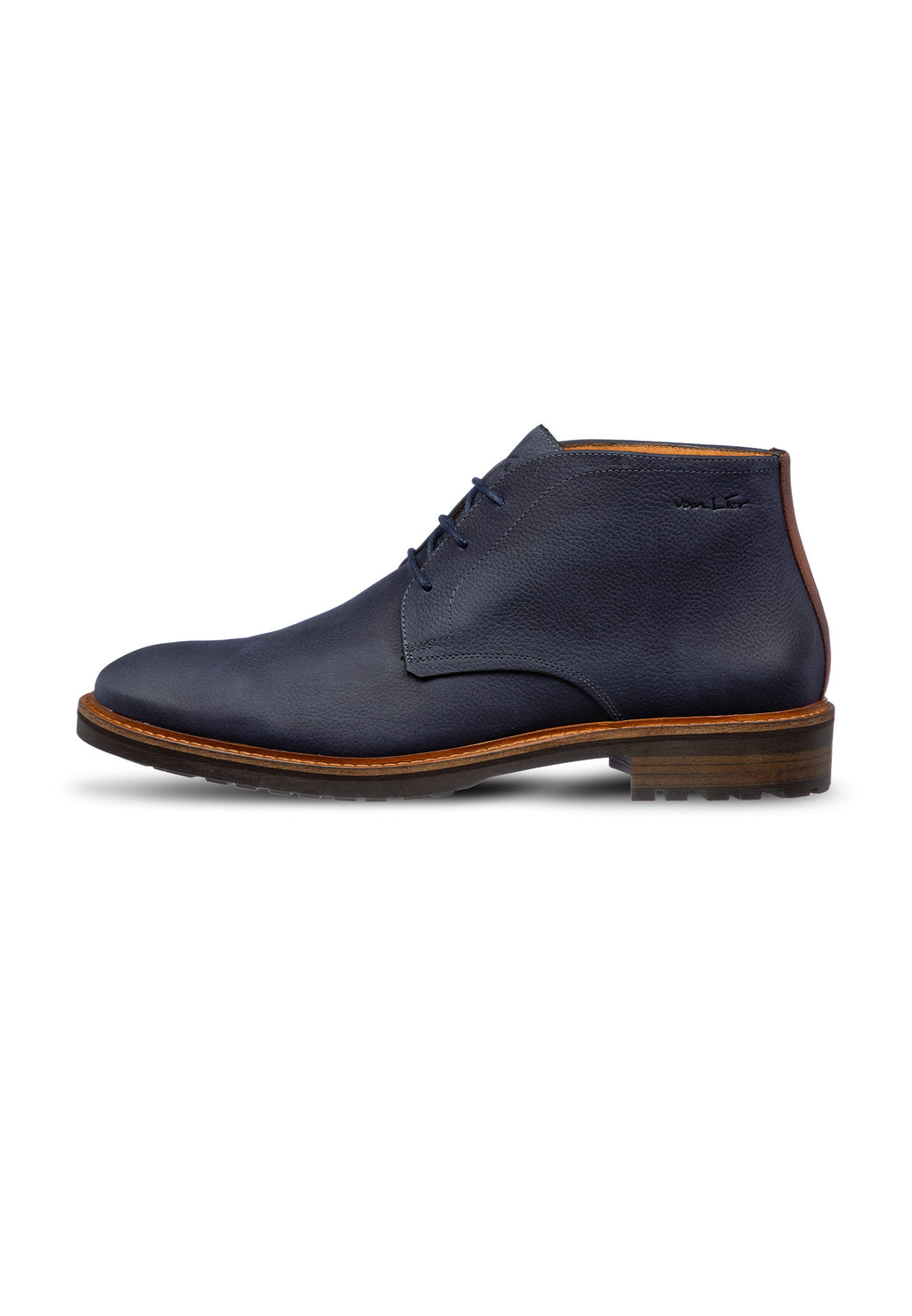 Navy nubuck Rigi halfhoge veterschoen