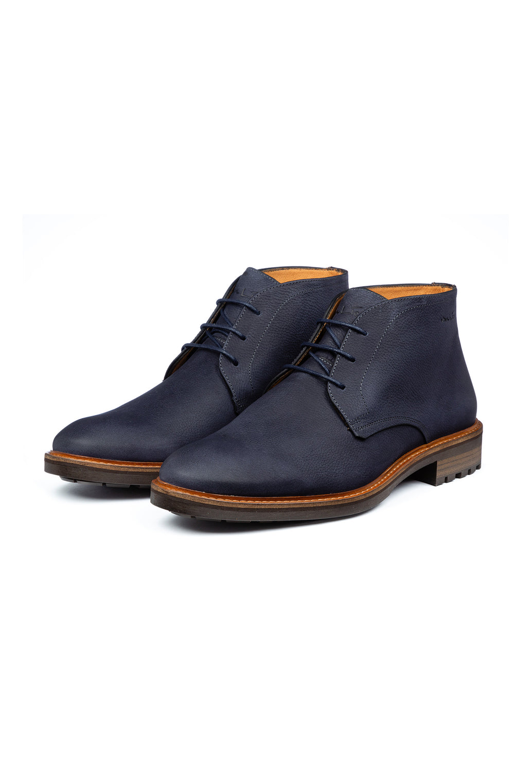 Navy nubuck Rigi halfhoge veterschoen
