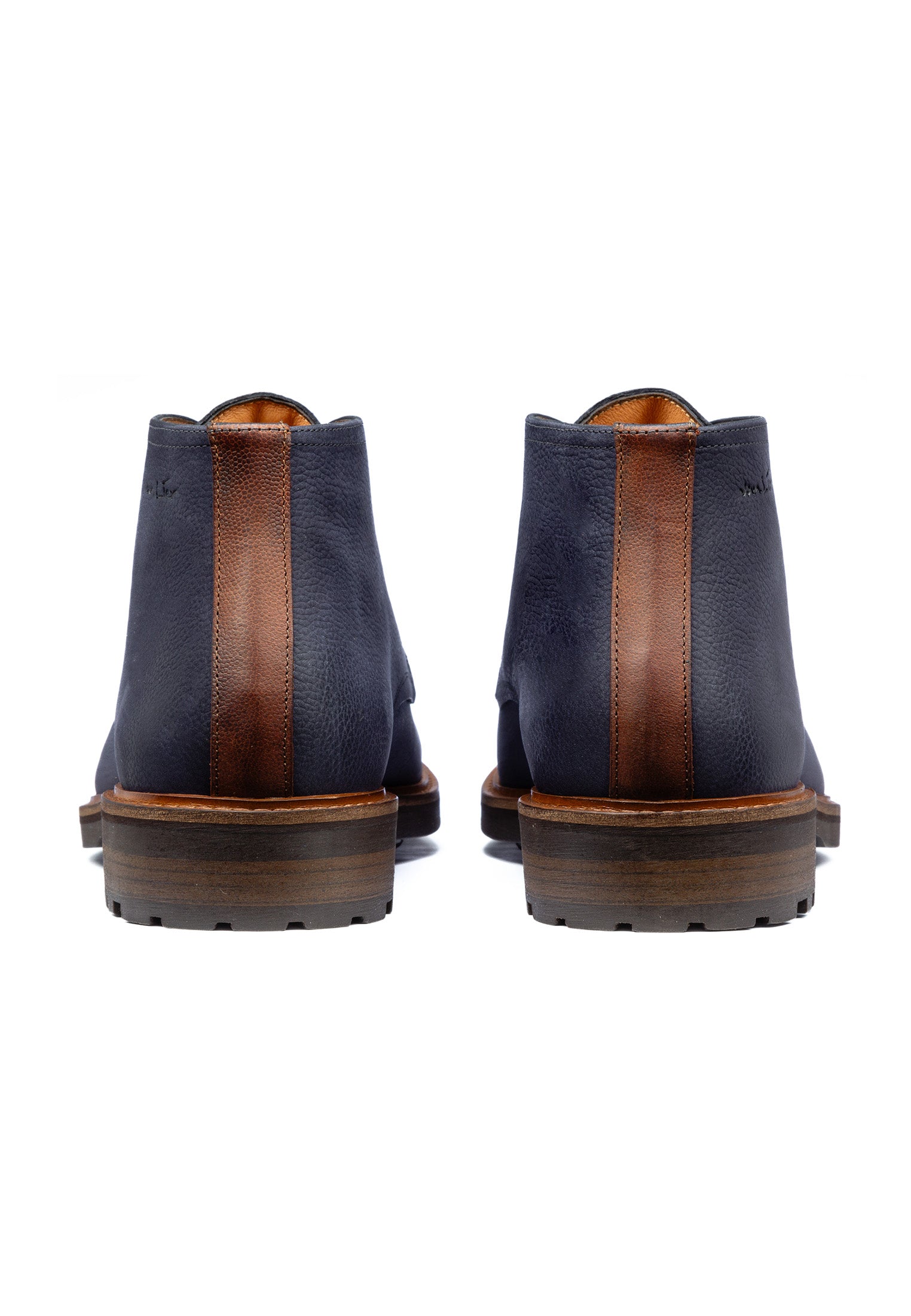 Navy nubuck Rigi halfhoge veterschoen