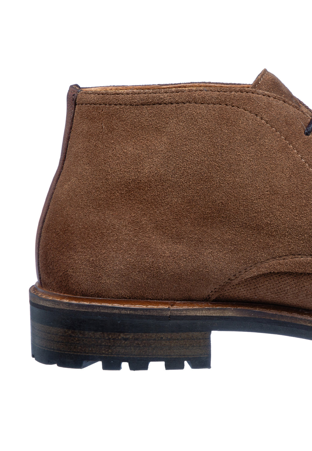 Roest cognac suède Rigi halfhoge veterschoen