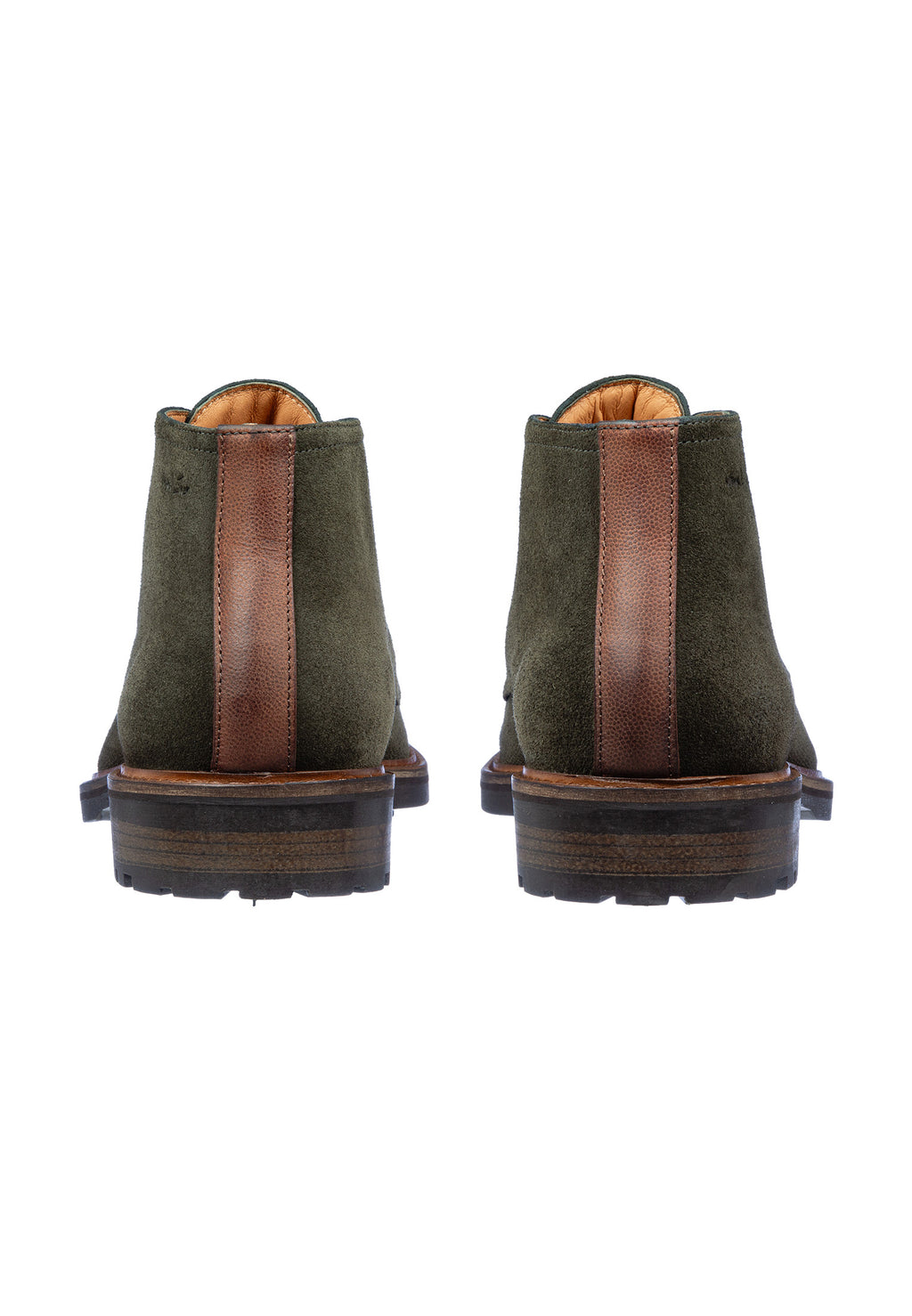 Grijs groen suède Rigi halfhoge veterschoen