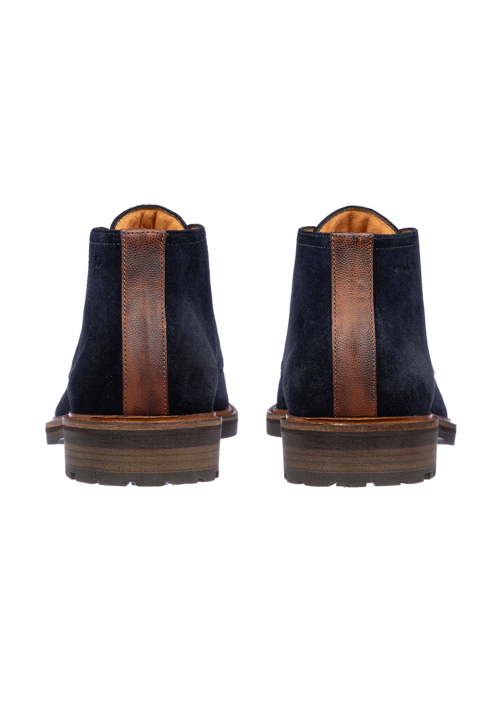 Navy suède Rigi halfhoge veterschoen