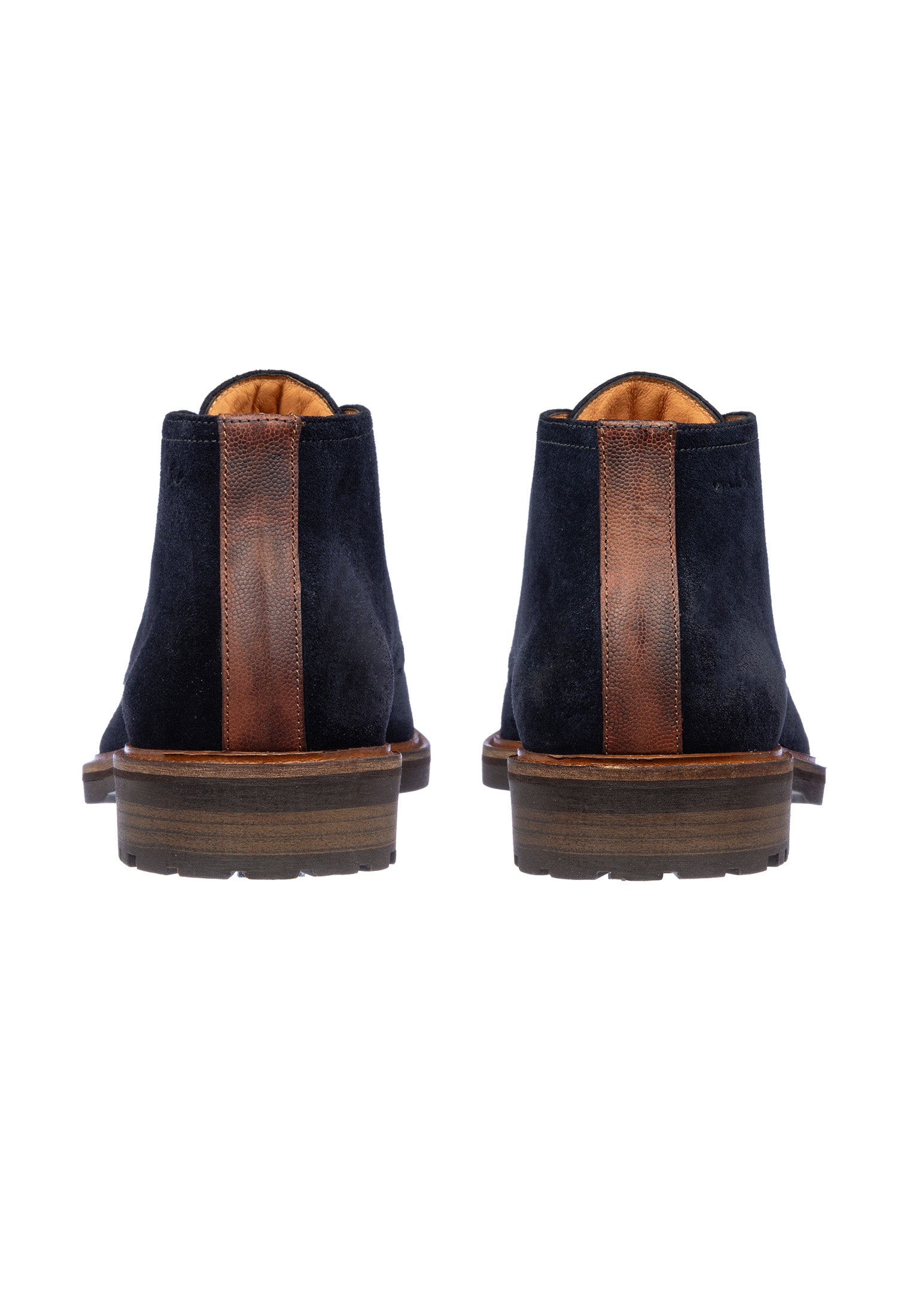 Navy suède Rigi halfhoge veterschoen