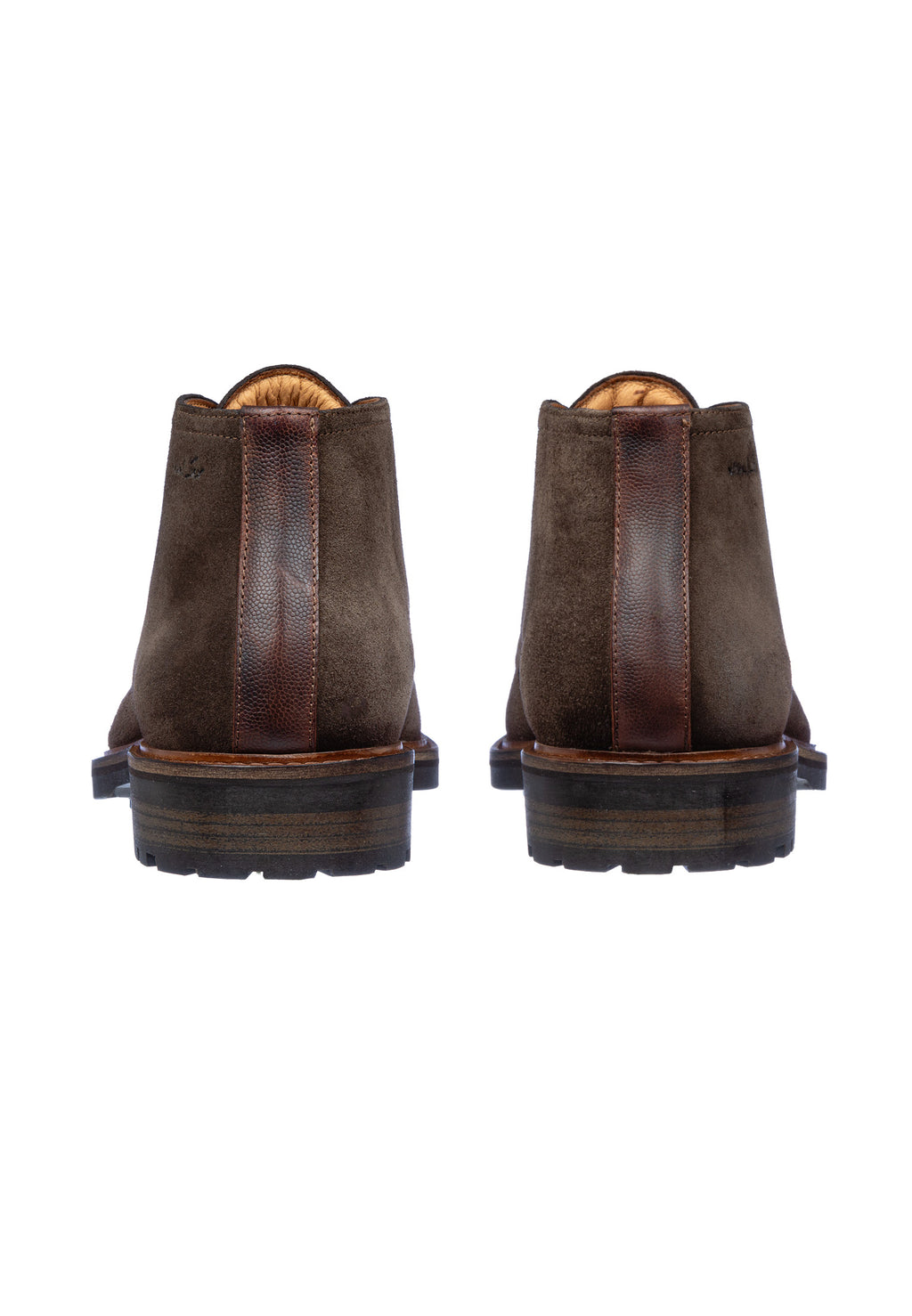Bruin suède Rigi halfhoge veterschoen
