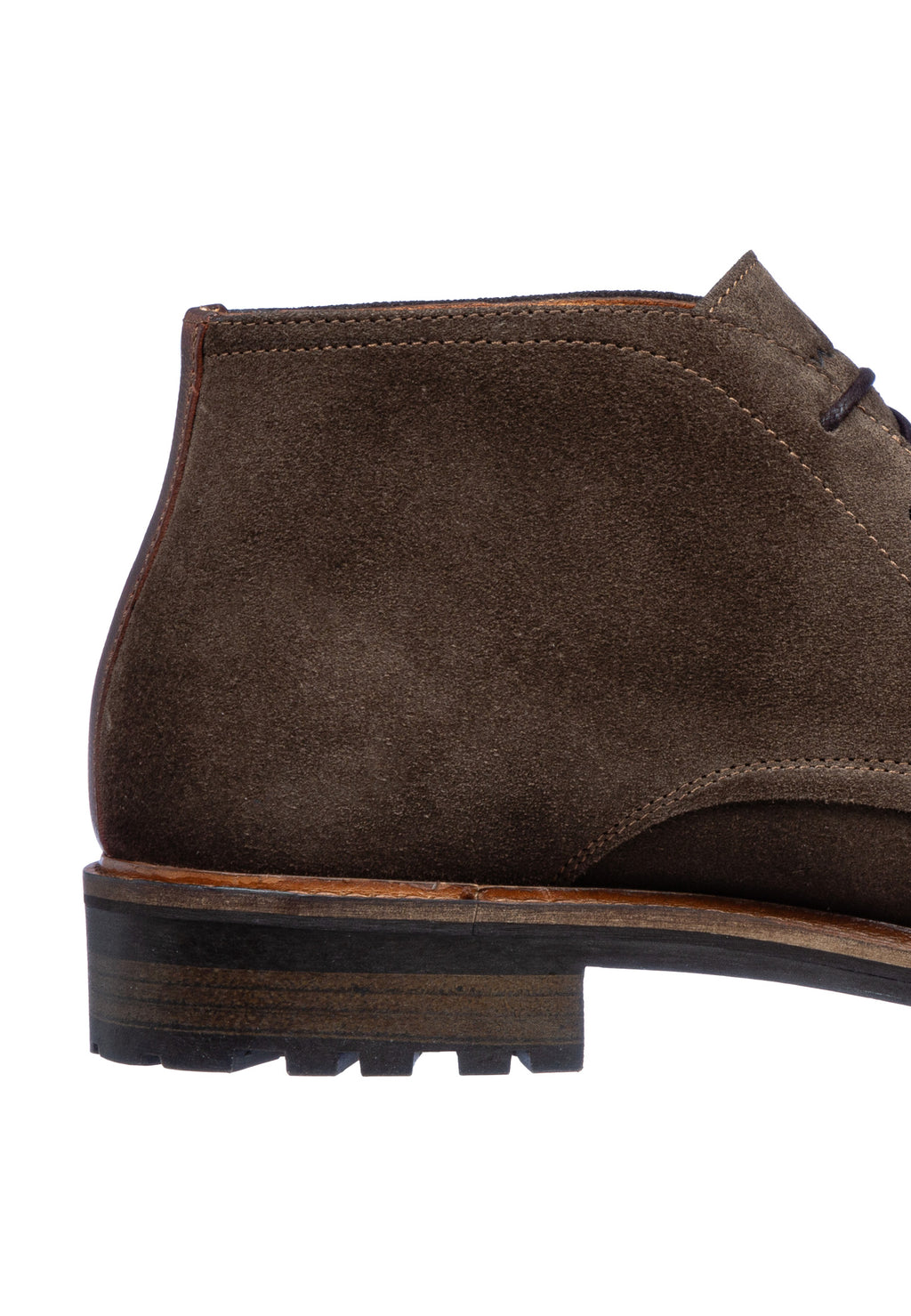 Bruin suède Rigi halfhoge veterschoen