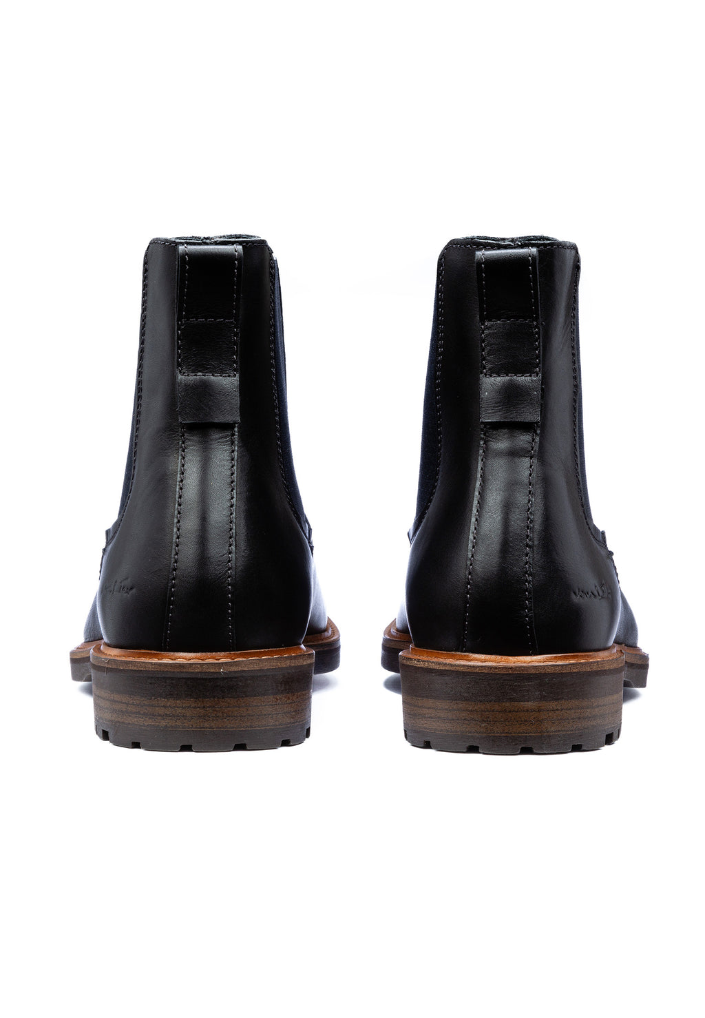 Zwart gladleren Rigi Chelsea boot