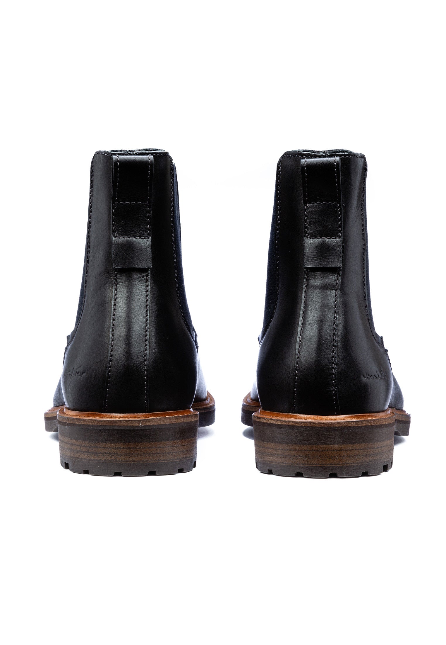 Zwart gladleren Rigi Chelsea boot