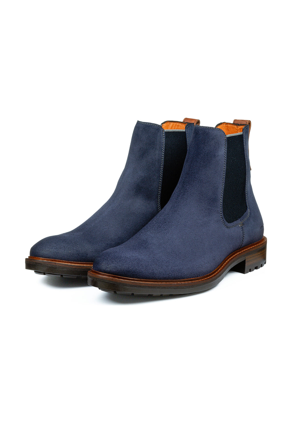 Navy blue suede Rigi Chelsea boot