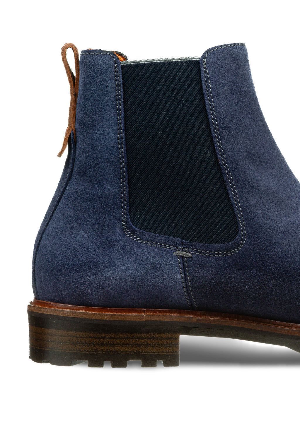 Navy blue suede Rigi Chelsea boot