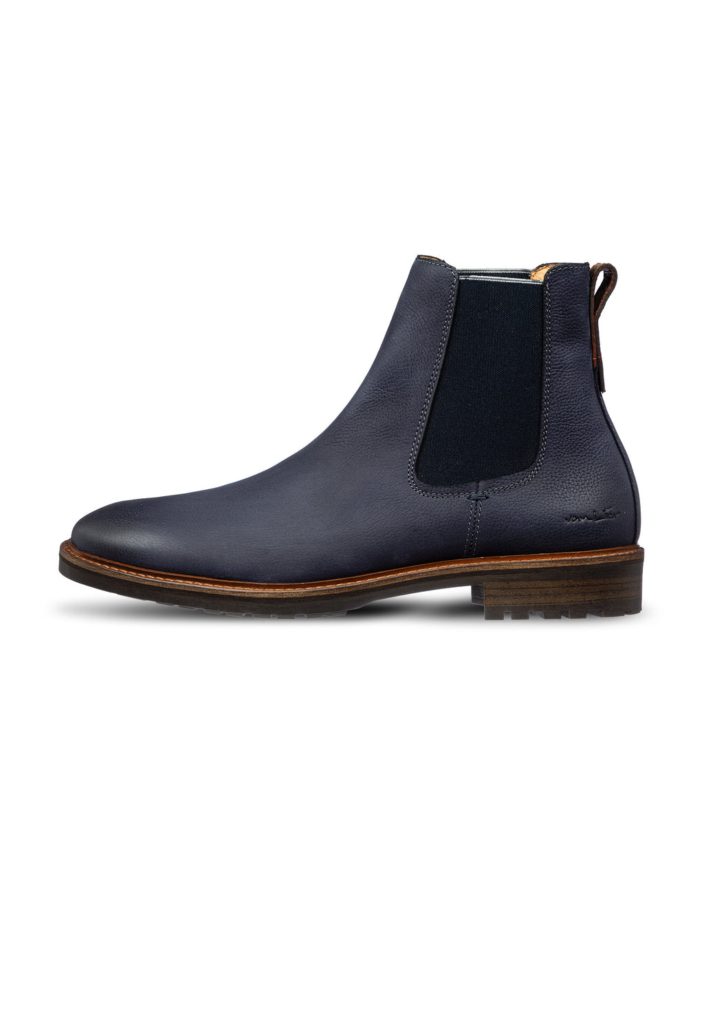 Navy blauw Nubuck Rigi chelsea boot