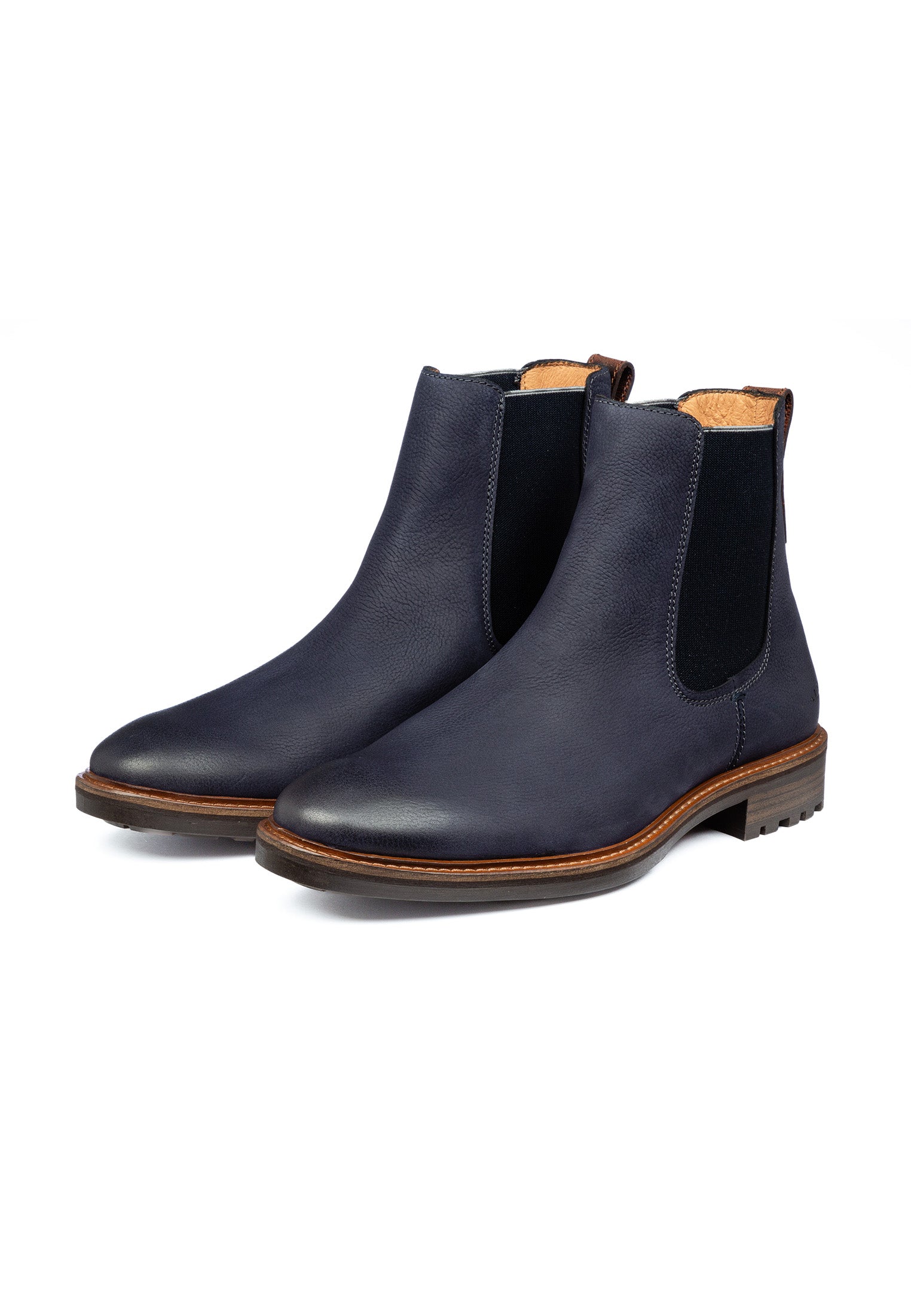 Navy blauw Nubuck Rigi chelsea boot
