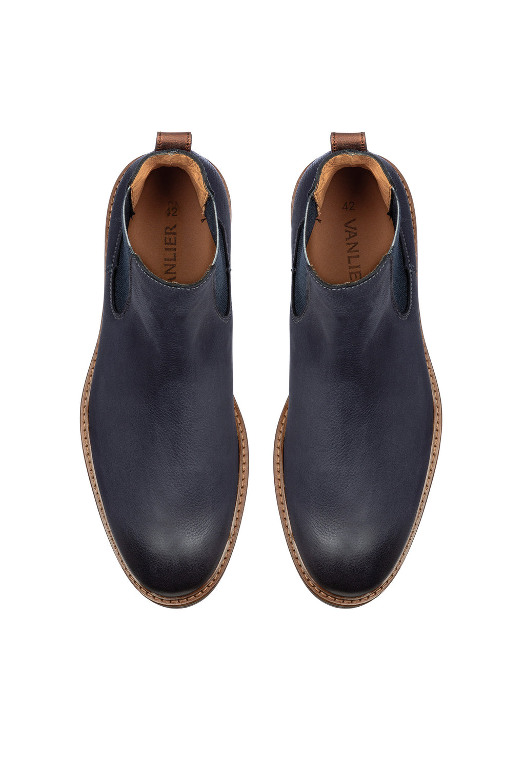 Navy blauw Nubuck Rigi chelsea boot