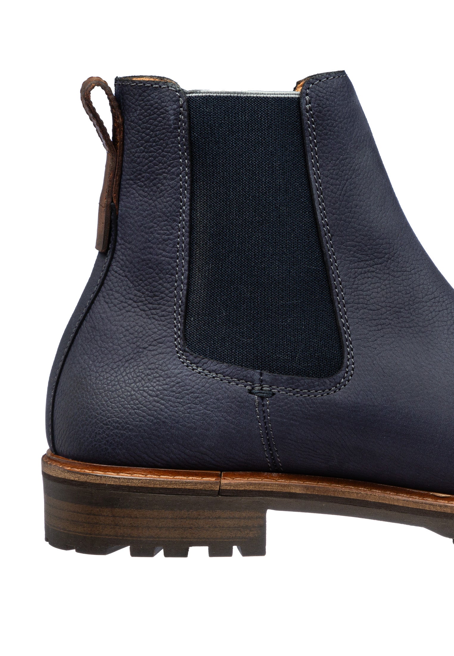 Navy blauw Nubuck Rigi chelsea boot
